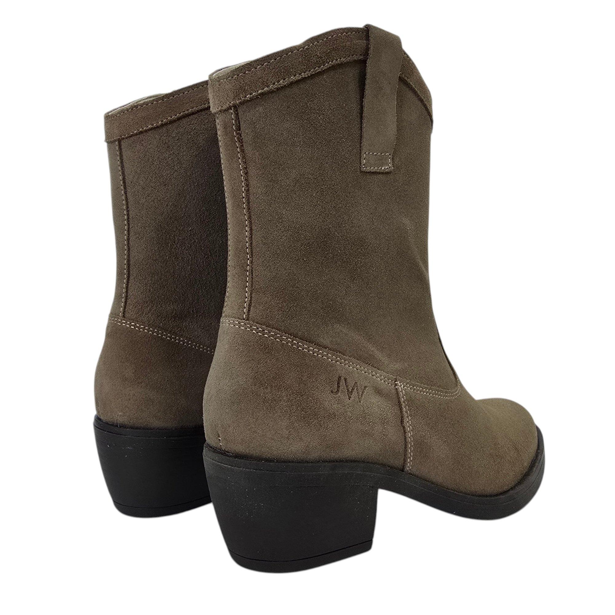 Taupe - Jack Wills - Women's JW Dalida Suede Calf Chunky Heel Hiker Boots - 5