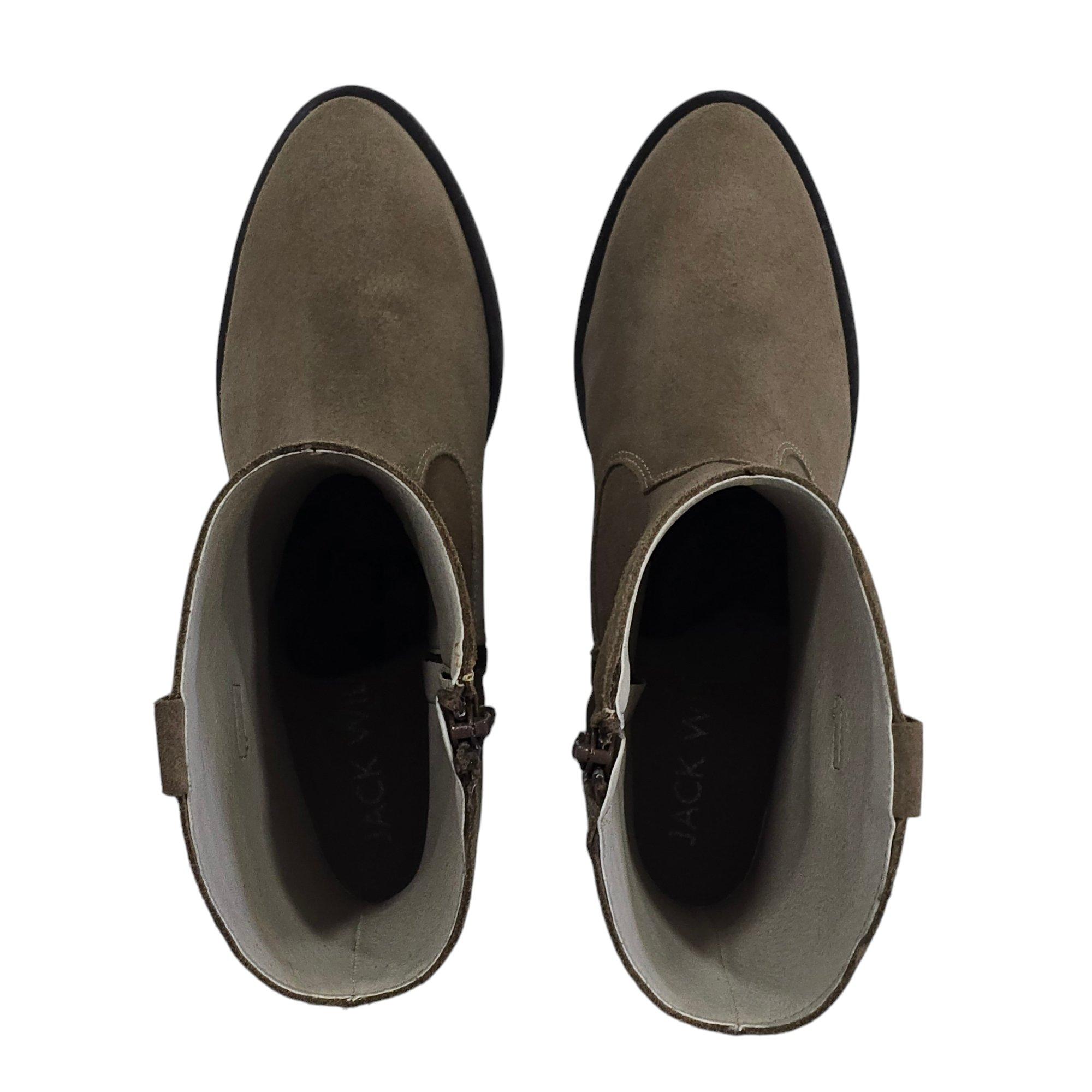 Taupe - Jack Wills - Women's JW Dalida Suede Calf Chunky Heel Hiker Boots - 6