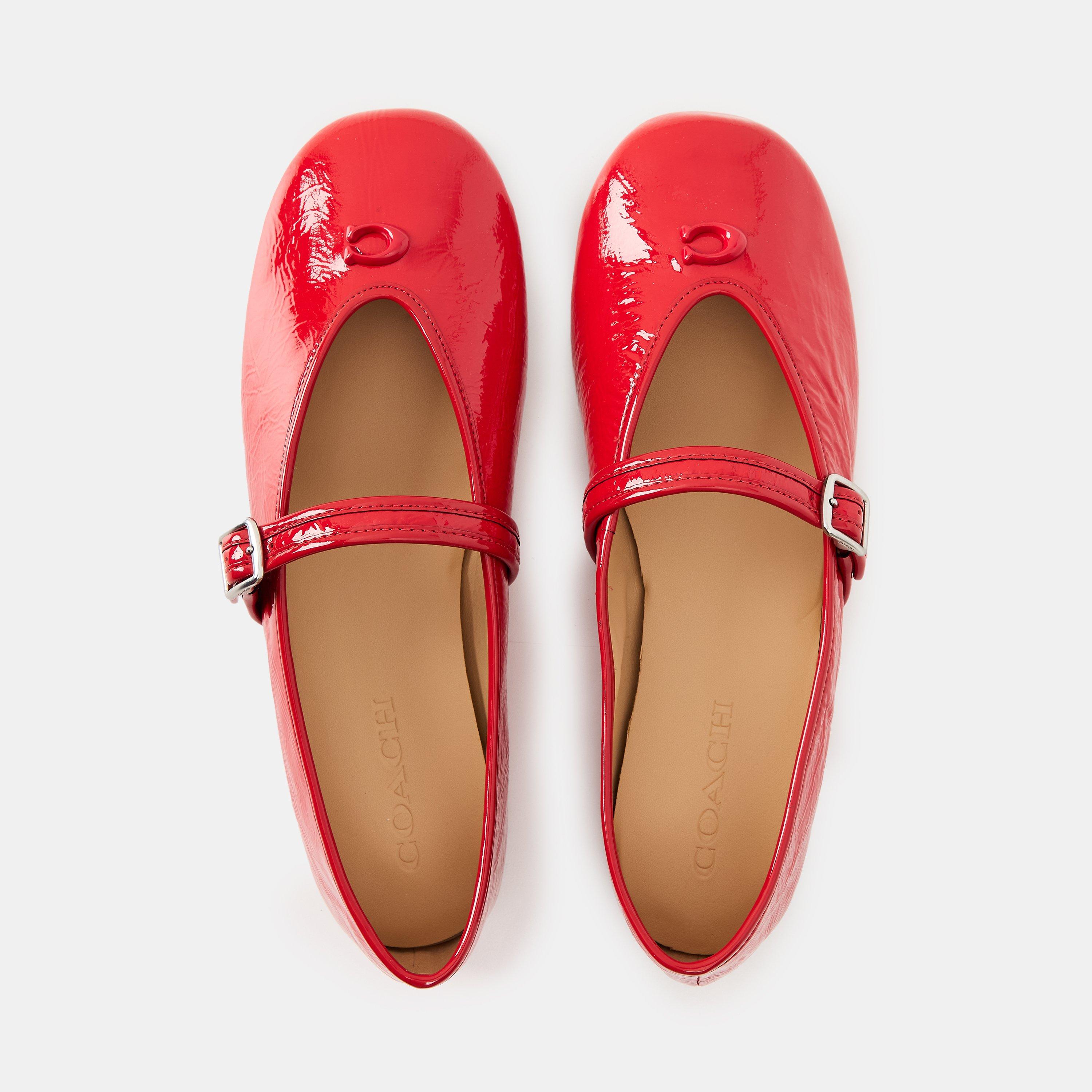 Sport Red - Coach - Women's SculptPump Sculptural Slip-On Ballet Pumps - 5