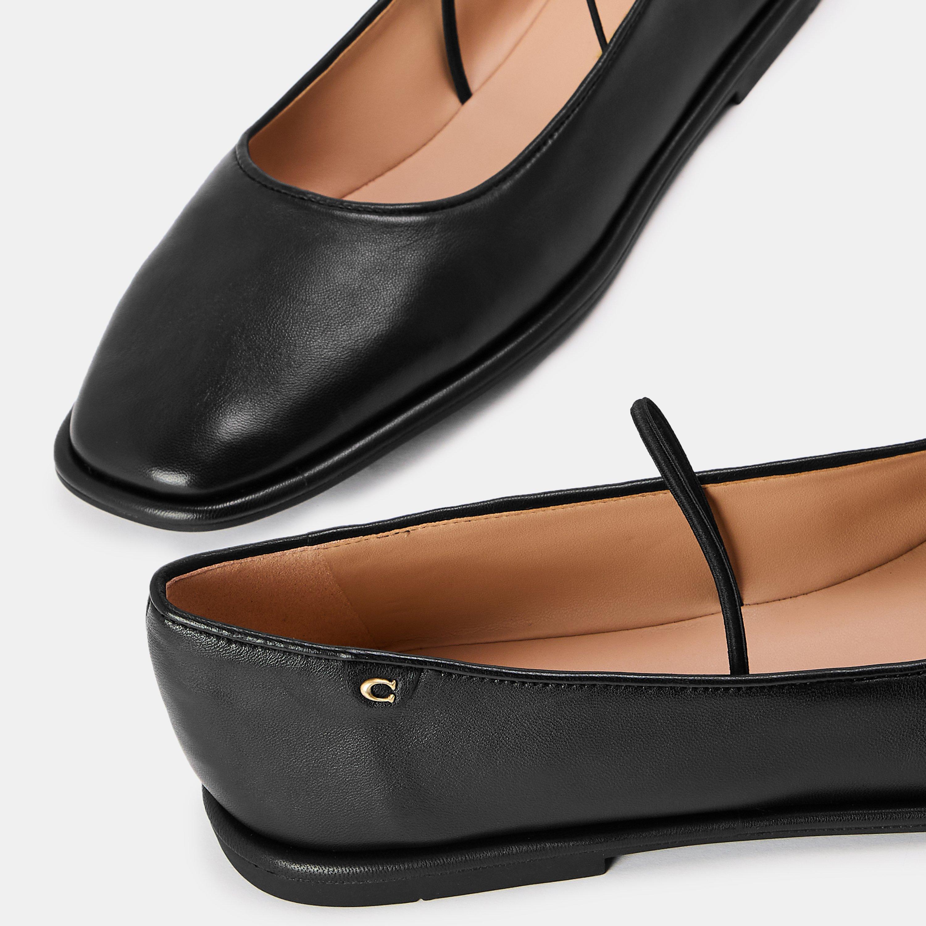 Black - Coach - Women's EmiliaMaryJ Ballet Pumps - 4