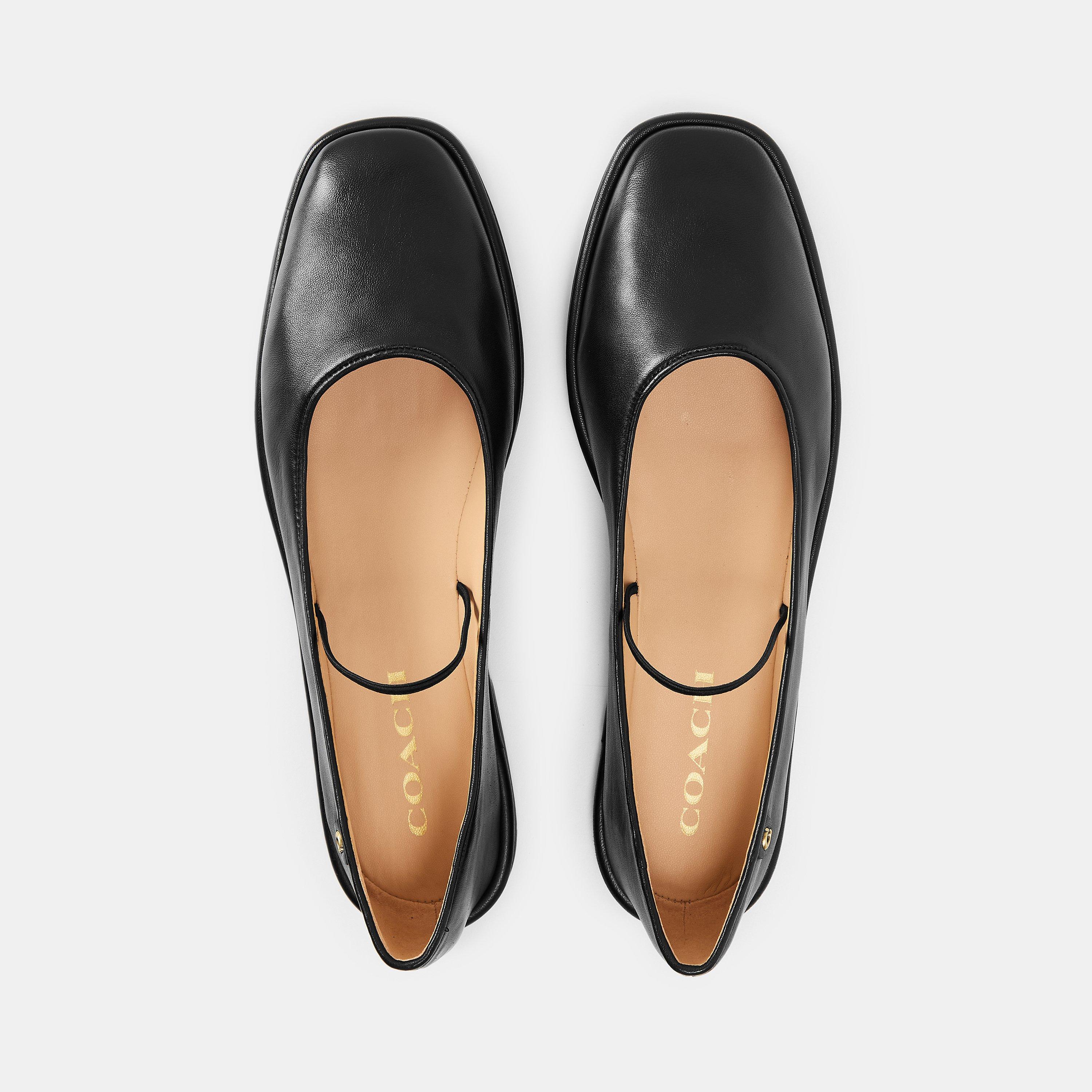 Black - Coach - Women's EmiliaMaryJ Ballet Pumps - 5