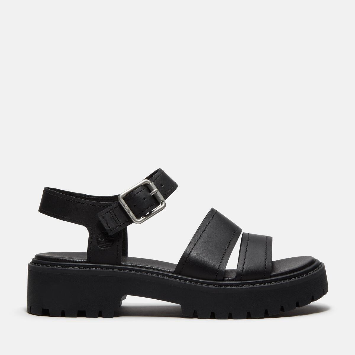 Timberland Women's Gladiator Flat Sandal - Black - Size 7 (40)