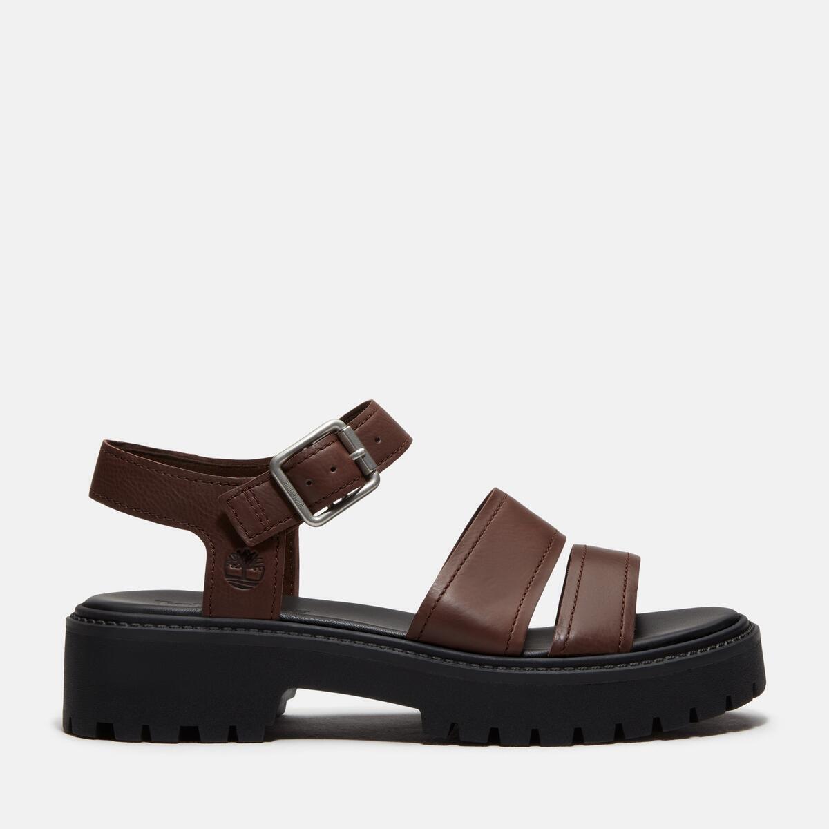 Timberland Women's Gladiator Flat Sandal - Brown - Size 5 (38)