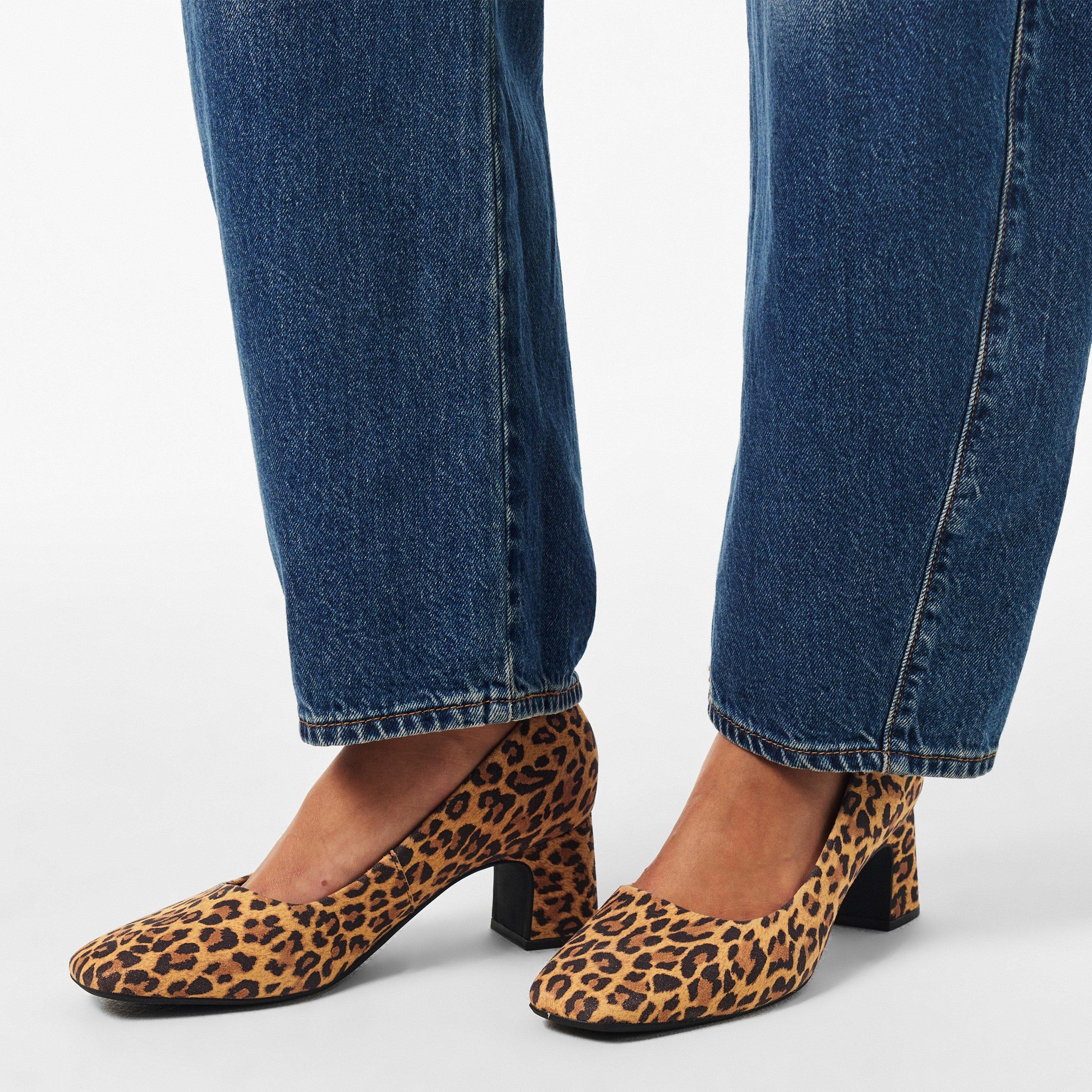 Leopard Suede - Clarks - Women's Fernie Block Heel Court Shoes - 3