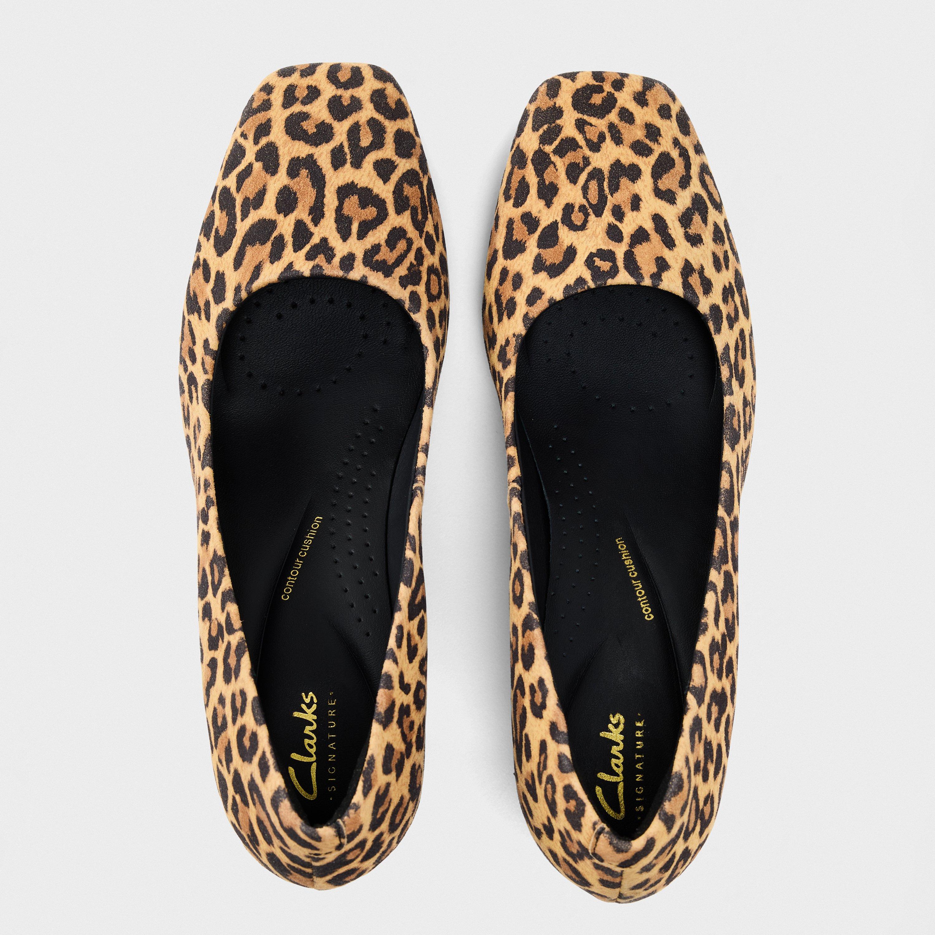 Leopard Suede - Clarks - Women's Fernie Block Heel Court Shoes - 5