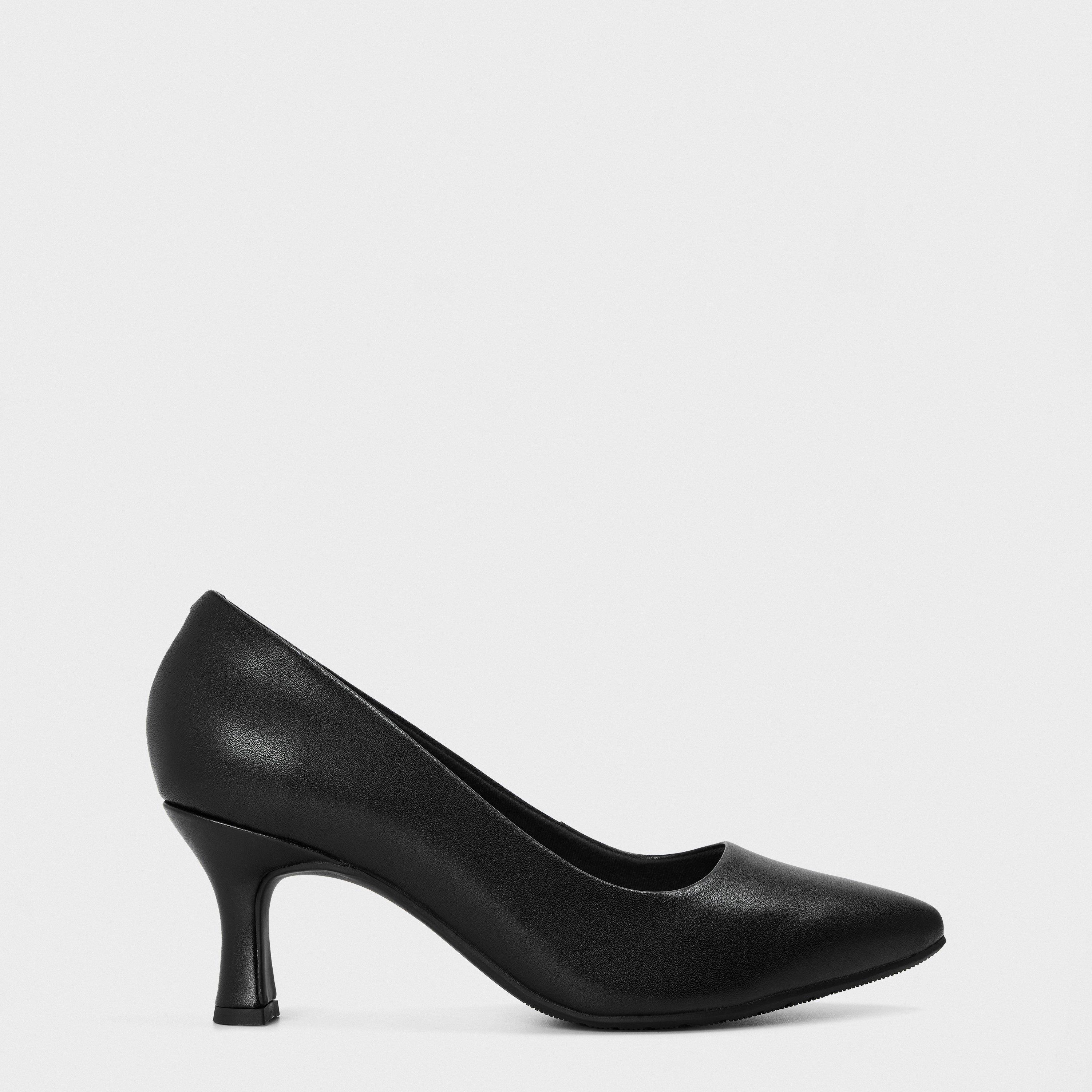Black Leather - Clarks - Women's Kataleyna Gem Stiletto Court Shoes - 1
