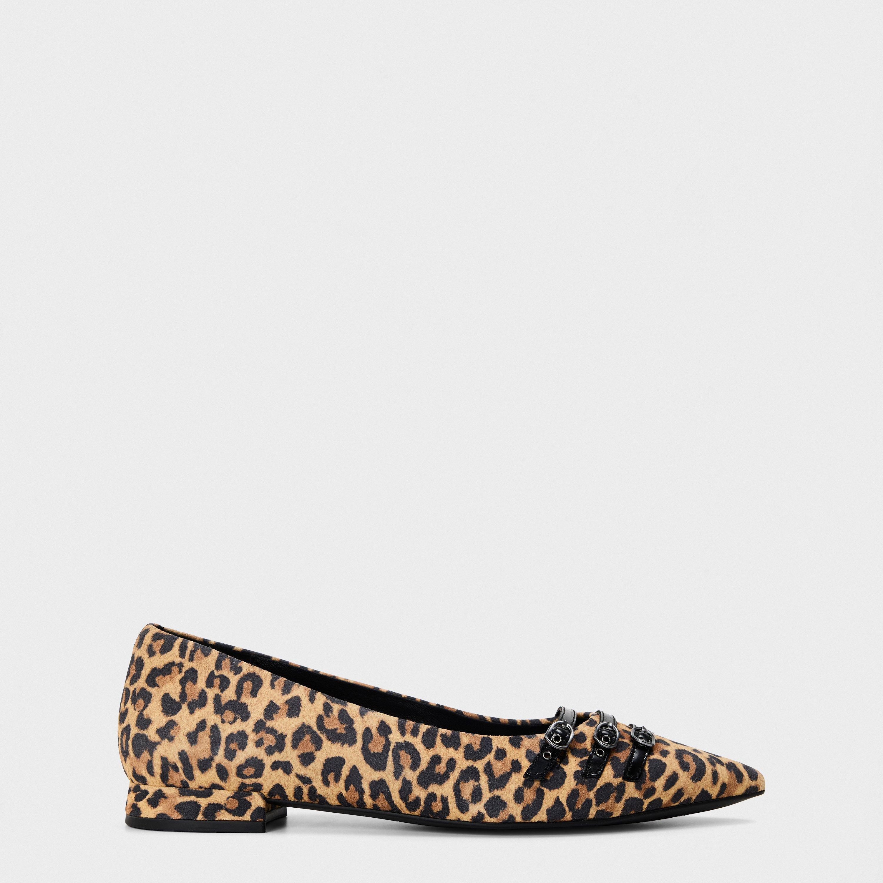 Clarks Women's Sensa15 Strap Ballet Pumps - Leopard Suede - 5 (38)