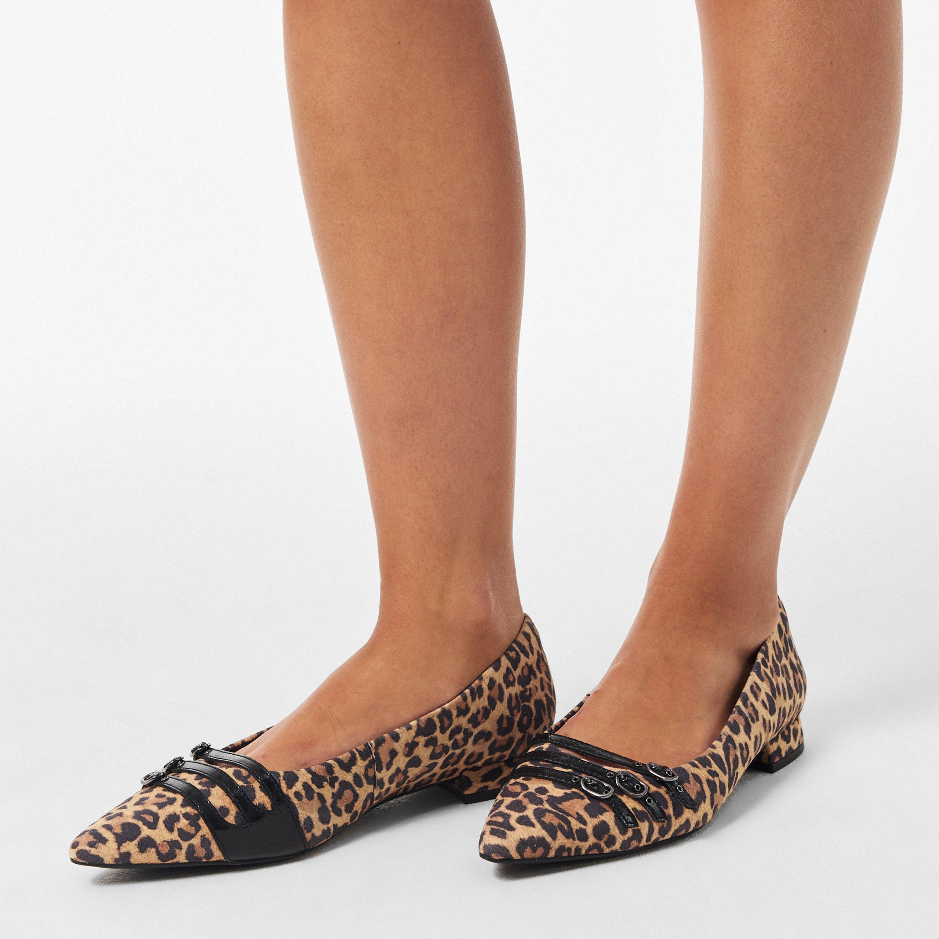 Leopard Suede - Clarks - Women's Sensa15 Strap Ballet Pumps - 3