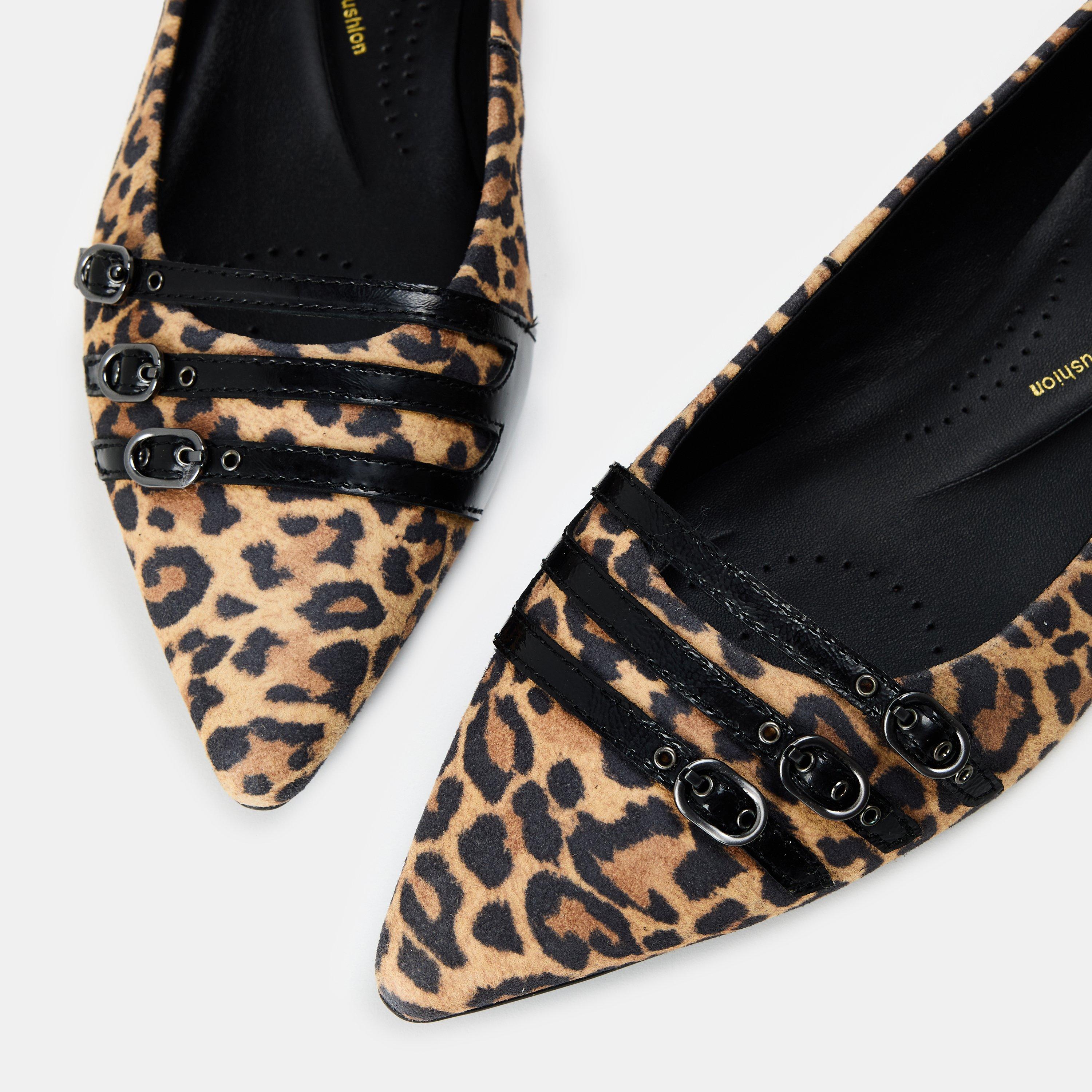 Leopard Suede - Clarks - Women's Sensa15 Strap Ballet Pumps - 4