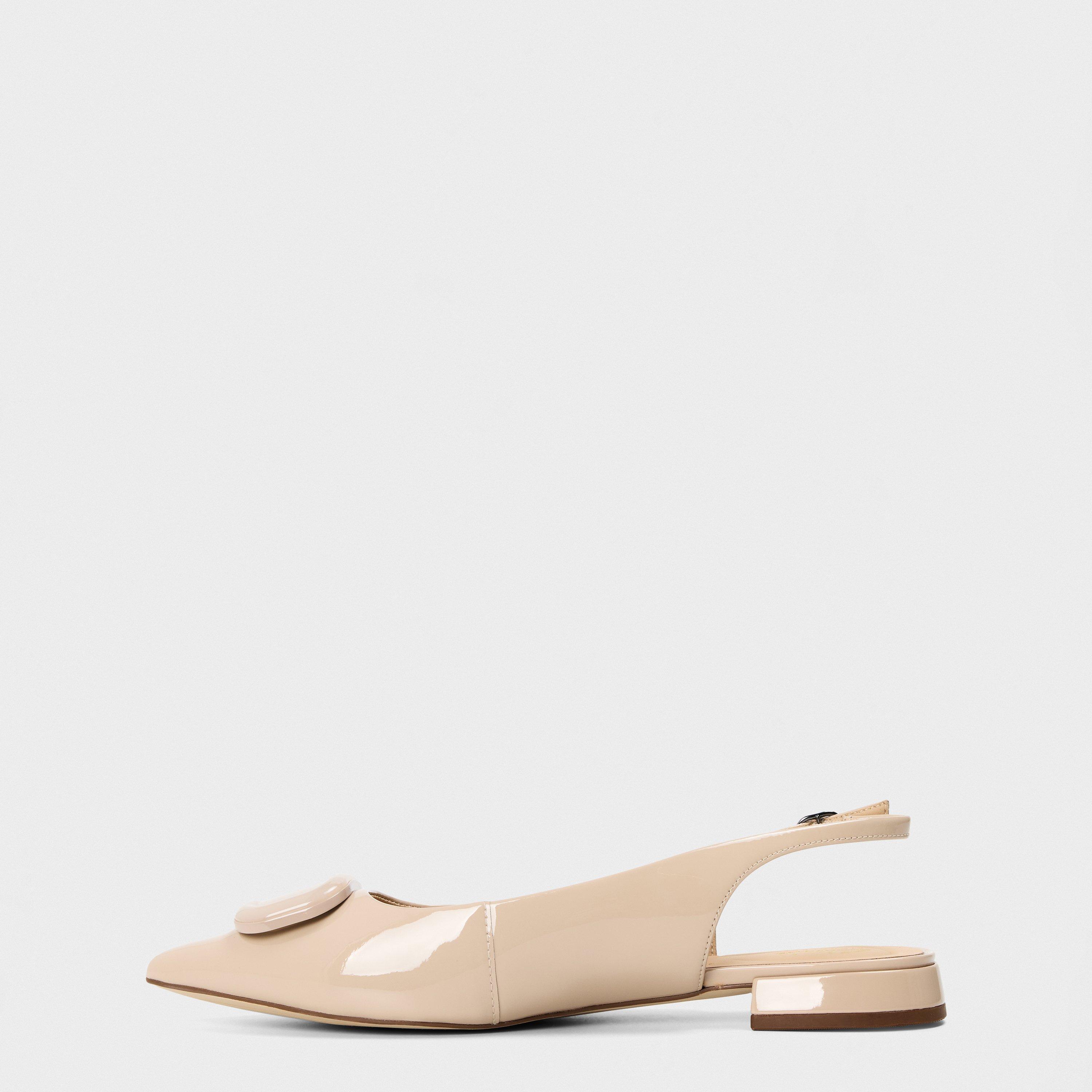 Sand Patent - Clarks - Women's Sensa15 Trim Slingbacks - 2