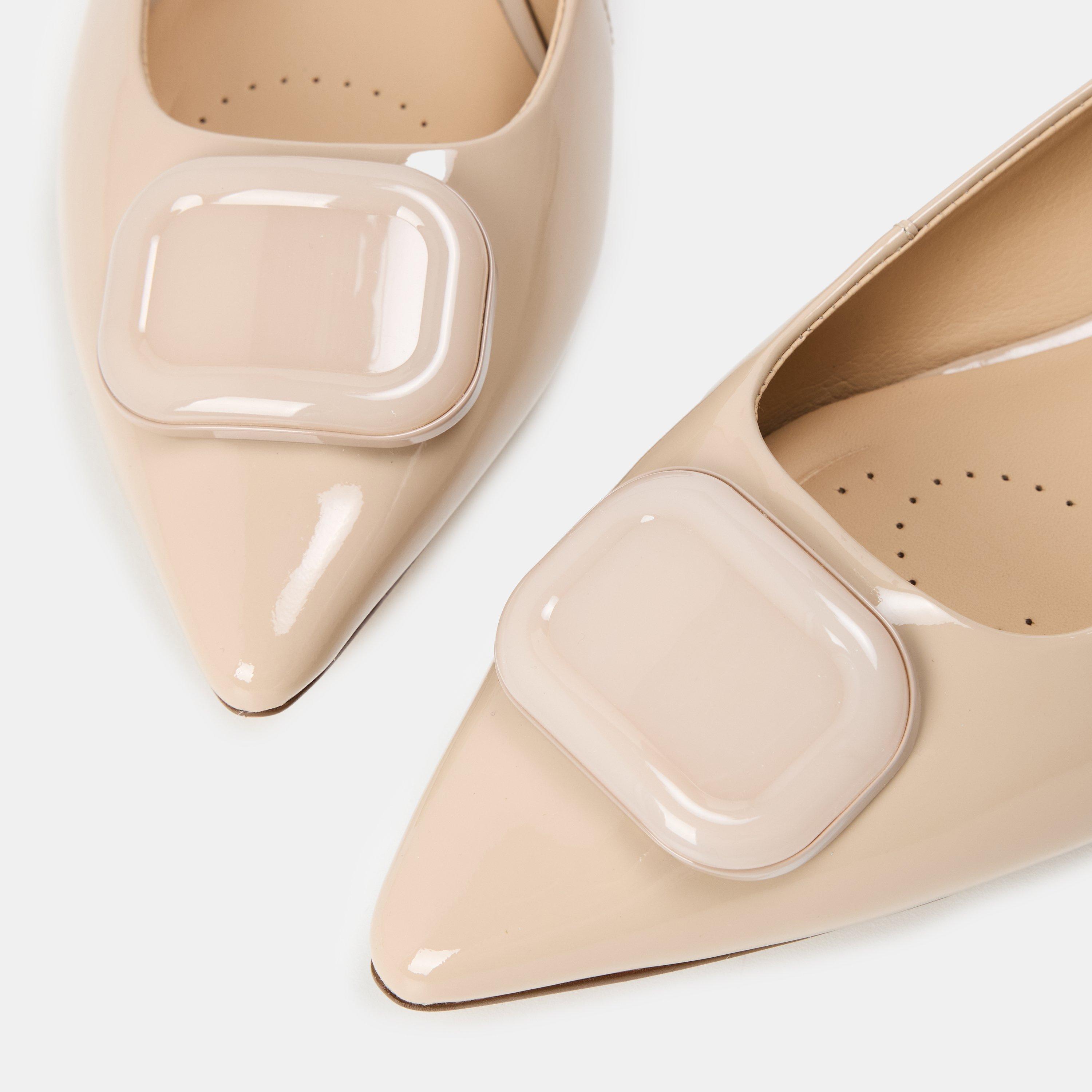 Sand Patent - Clarks - Women's Sensa15 Trim Slingbacks - 4