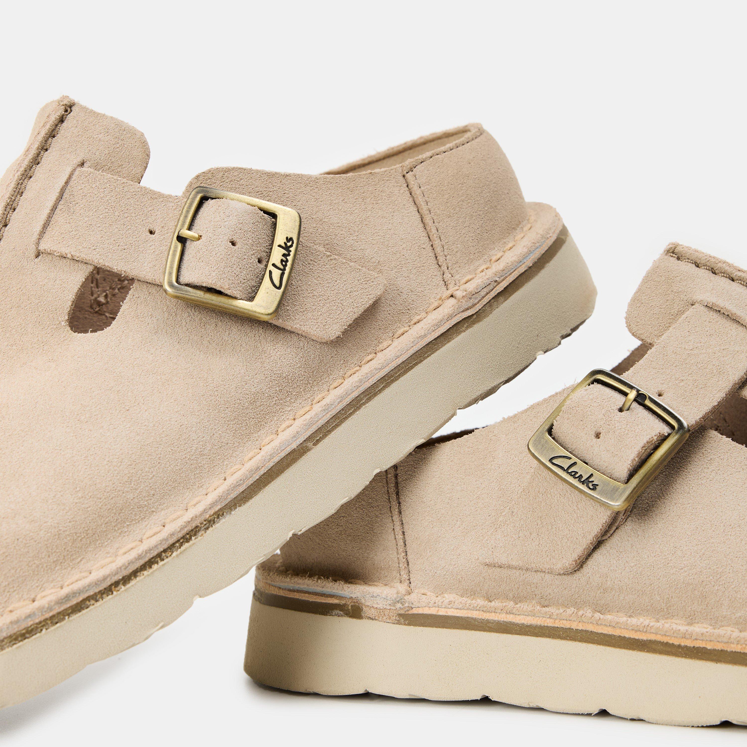 Sand Suede - Clarks - Women's Solsbury Flat Mules - 4