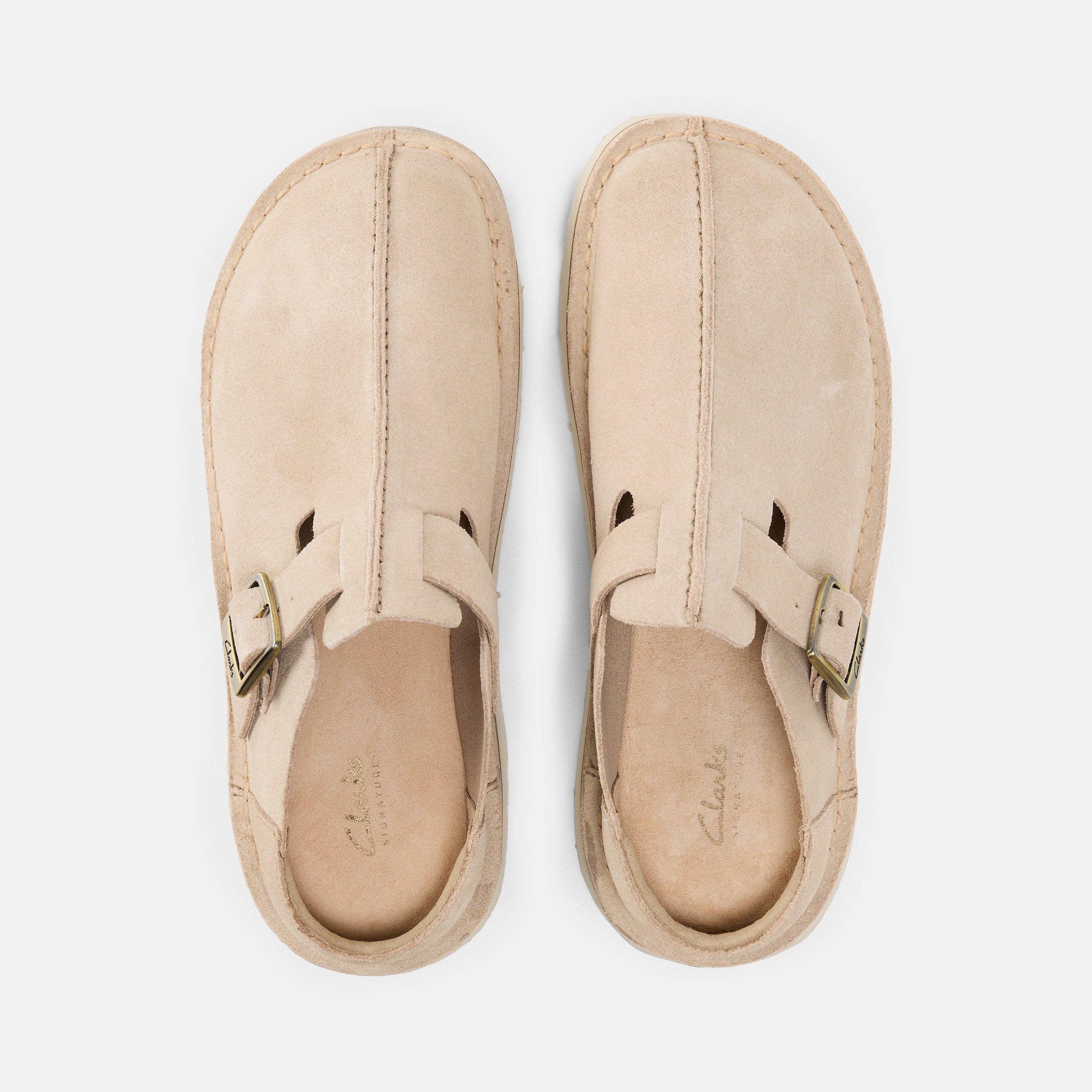 Sand Suede - Clarks - Women's Solsbury Flat Mules - 5