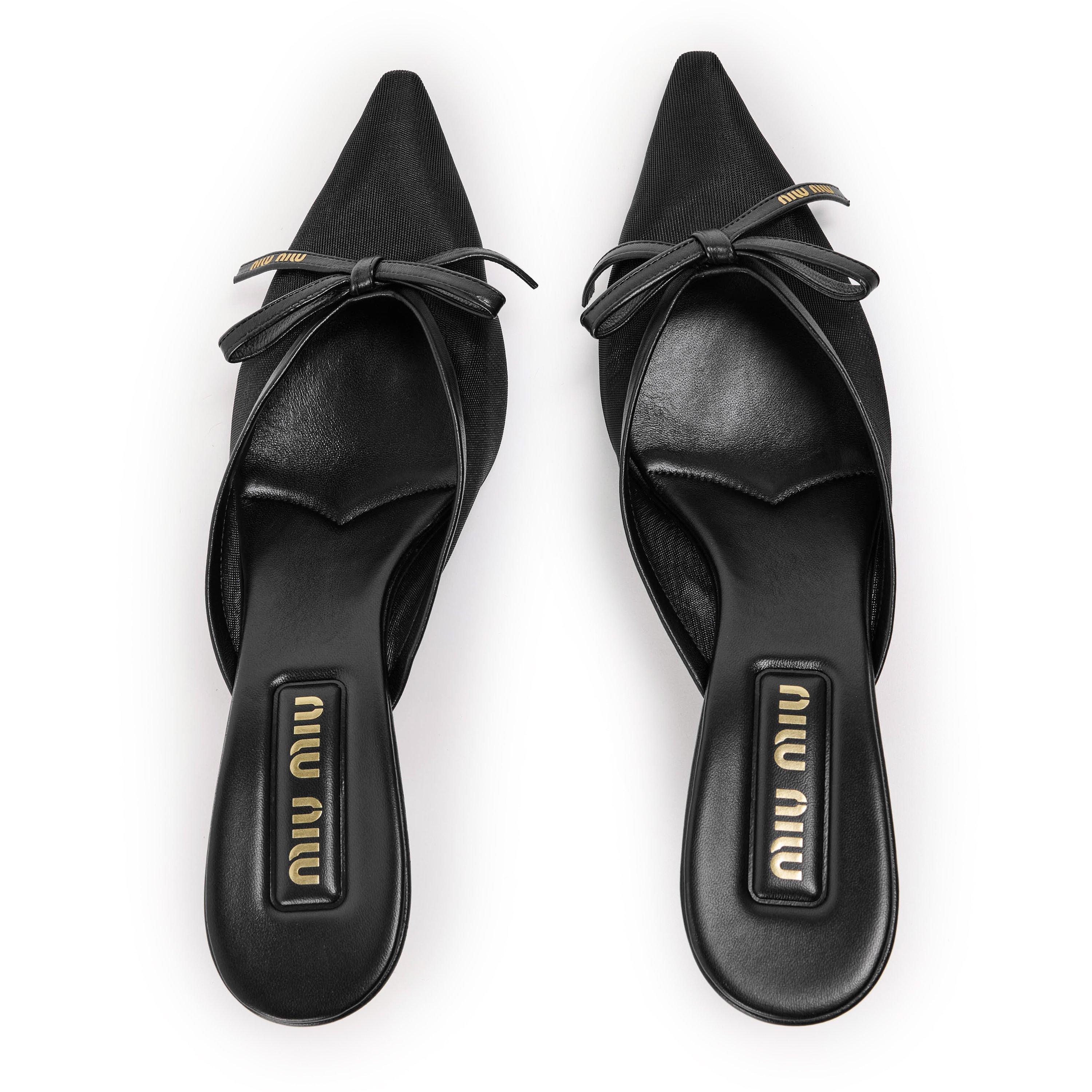 Nero - Miu Miu - Women's Heeled Mules - 4