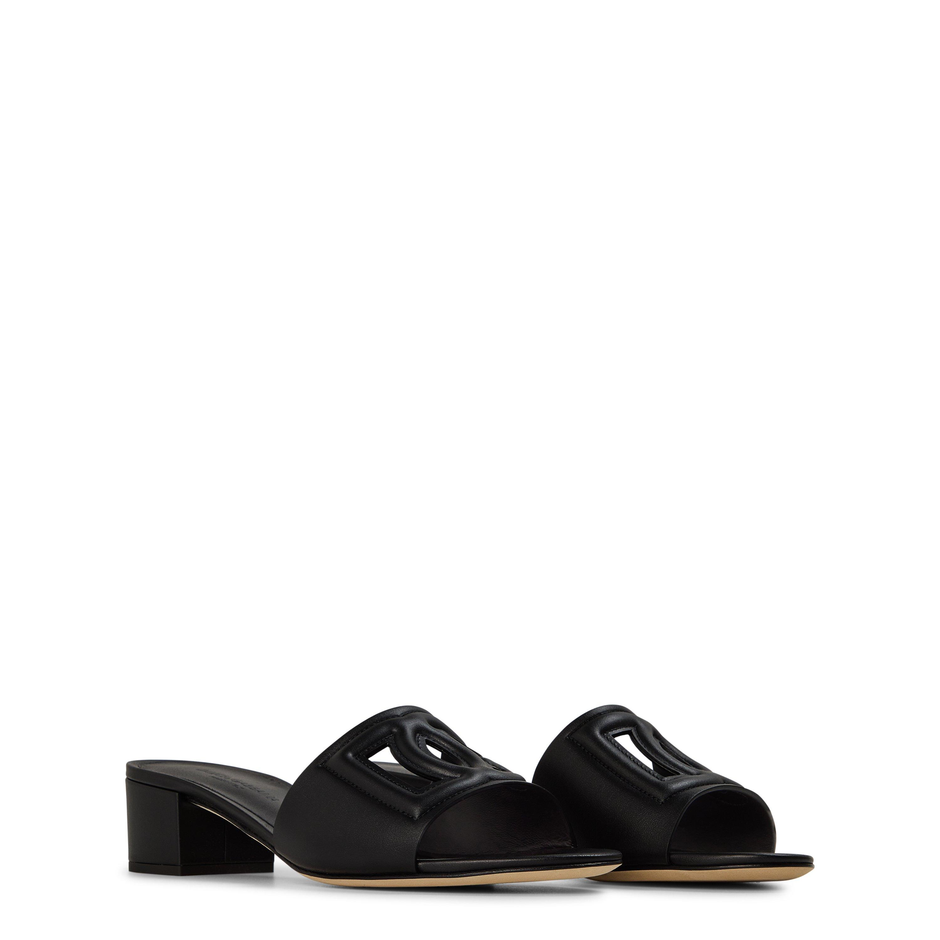 Black - Dolce and Gabbana - Logo Cut-Out Mules - 4