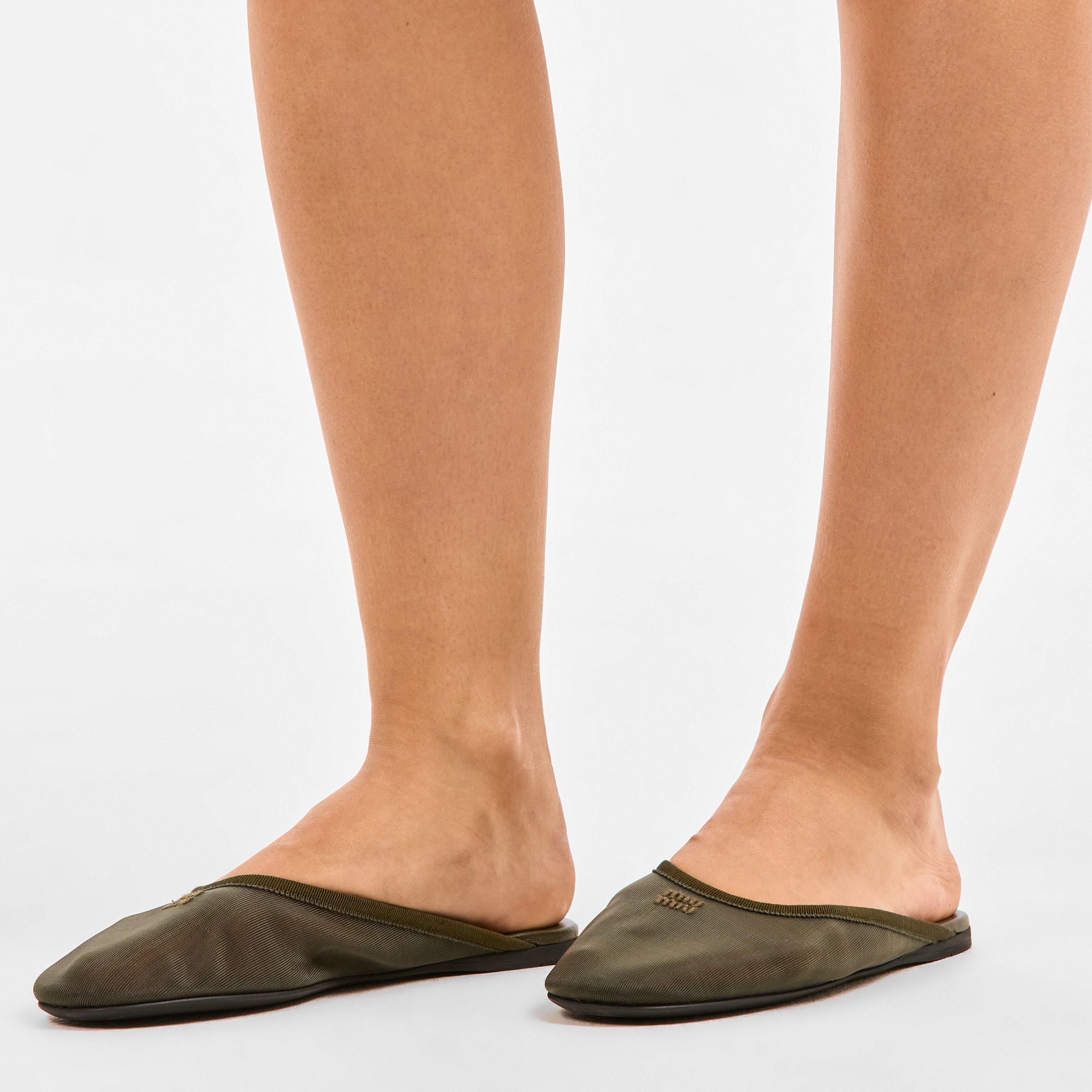 Olivia - Miu Miu - Women's Mesh Flat Mules - 3