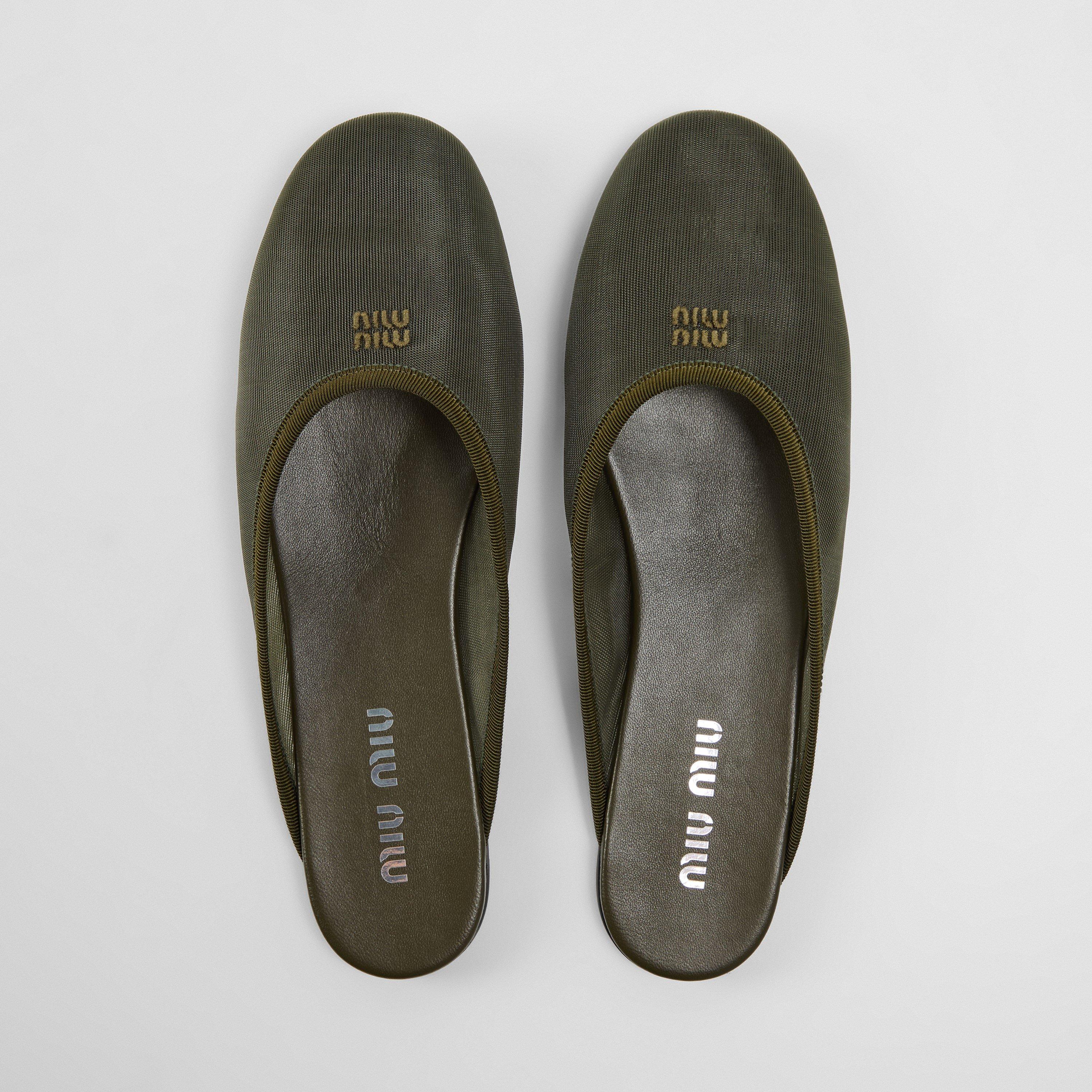 Olivia - Miu Miu - Women's Mesh Flat Mules - 5