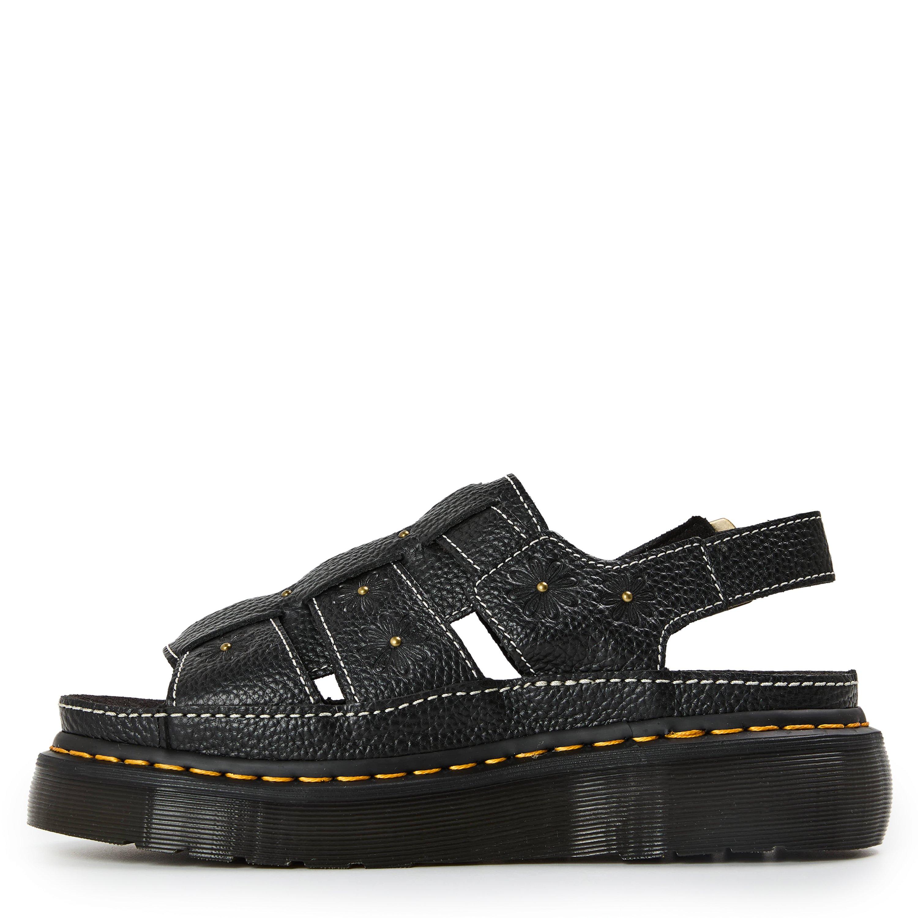 Blk Milld Nappa - Dr Martens - Wrenlie Open Toe Nappa Leather Fisherman Platform Sandals - 2