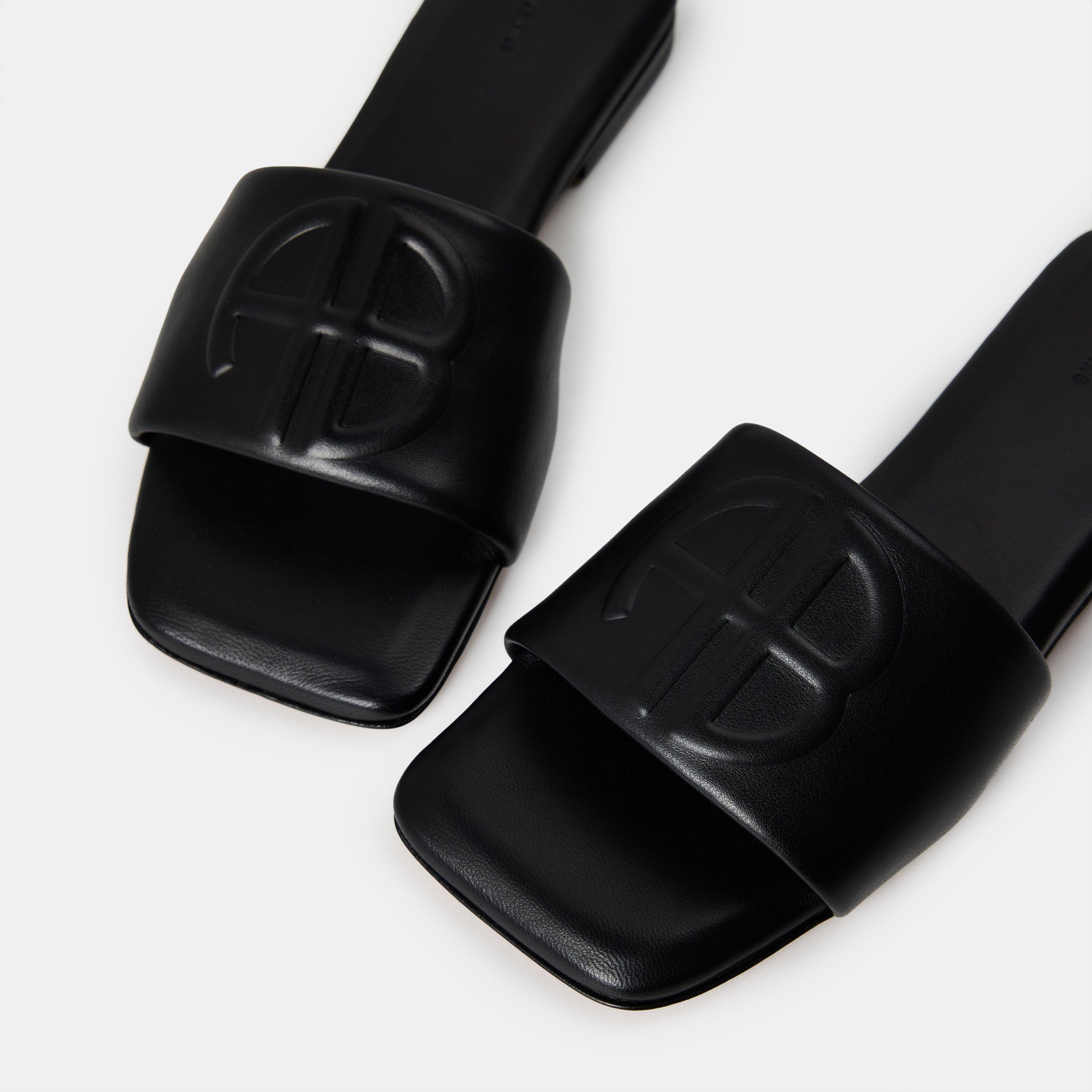  Black Mono - Anine Bing - Anine Slide Sandals Ld99 - 3