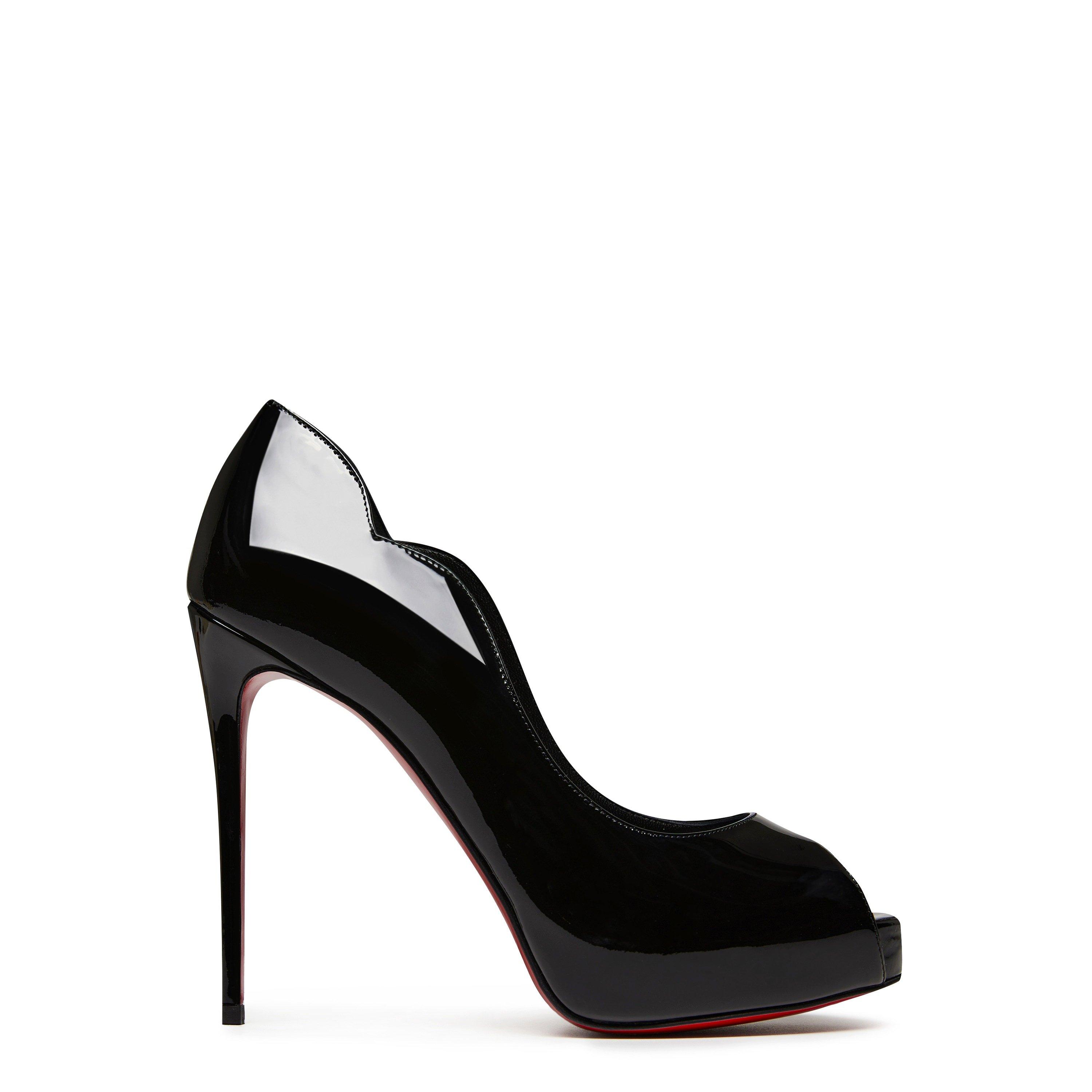 Black B439 - Christian Louboutin - Women's Hot Chick Alta Leather Pumps, 120mm - 1