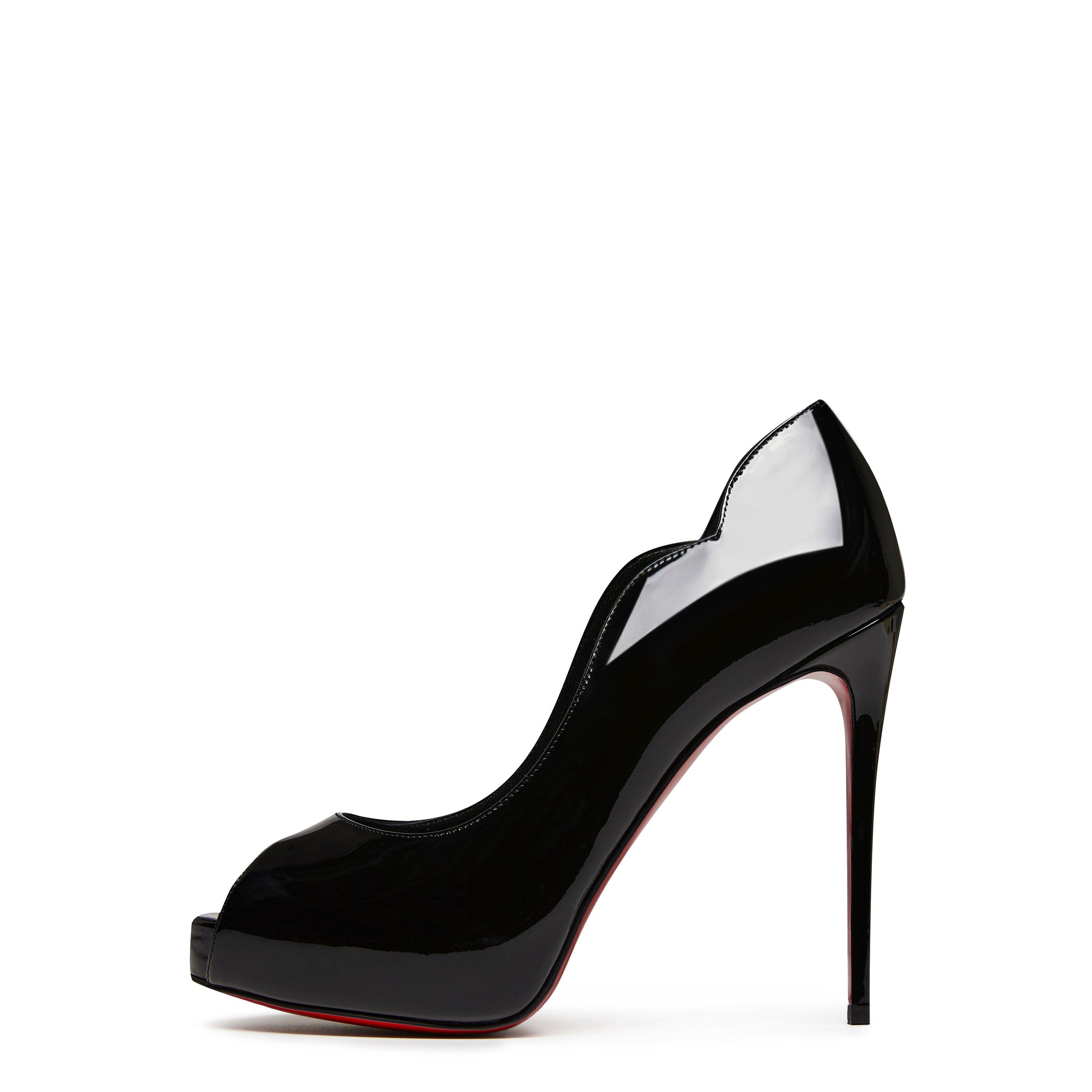 Black B439 - Christian Louboutin - Women's Hot Chick Alta Leather Pumps, 120mm - 2