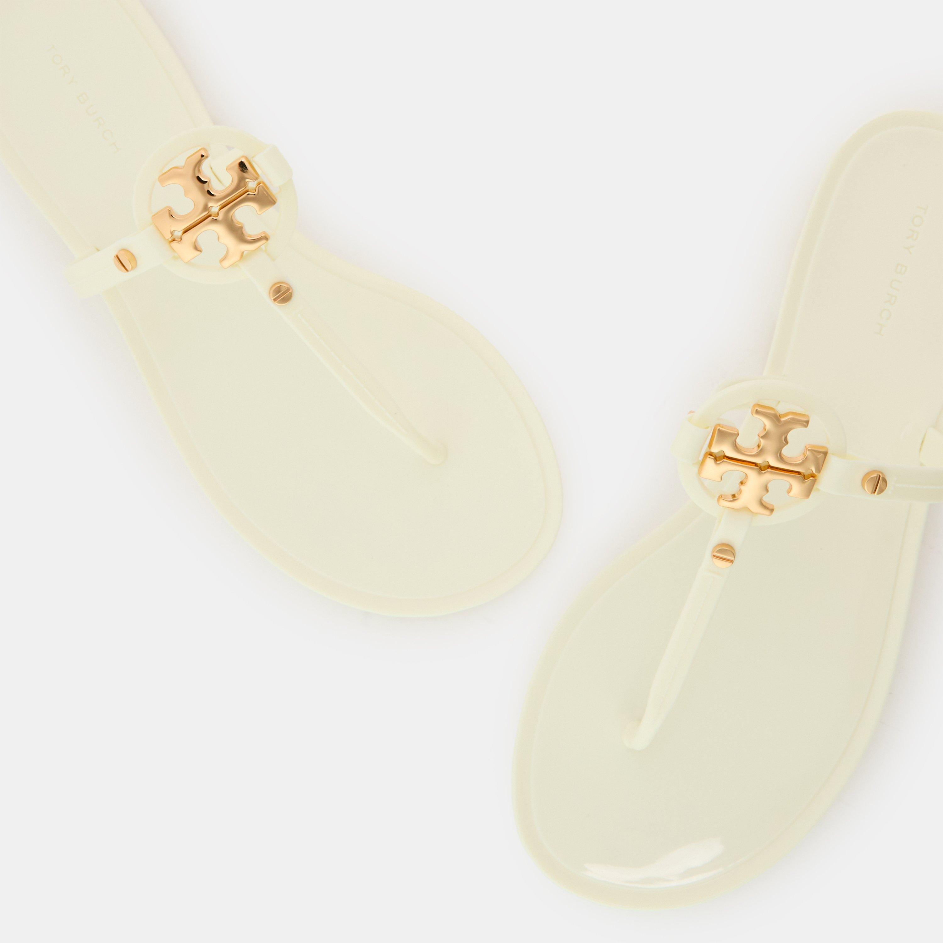 New Ivory - Tory Burch - Women's Jellie Flat Sandals - 3