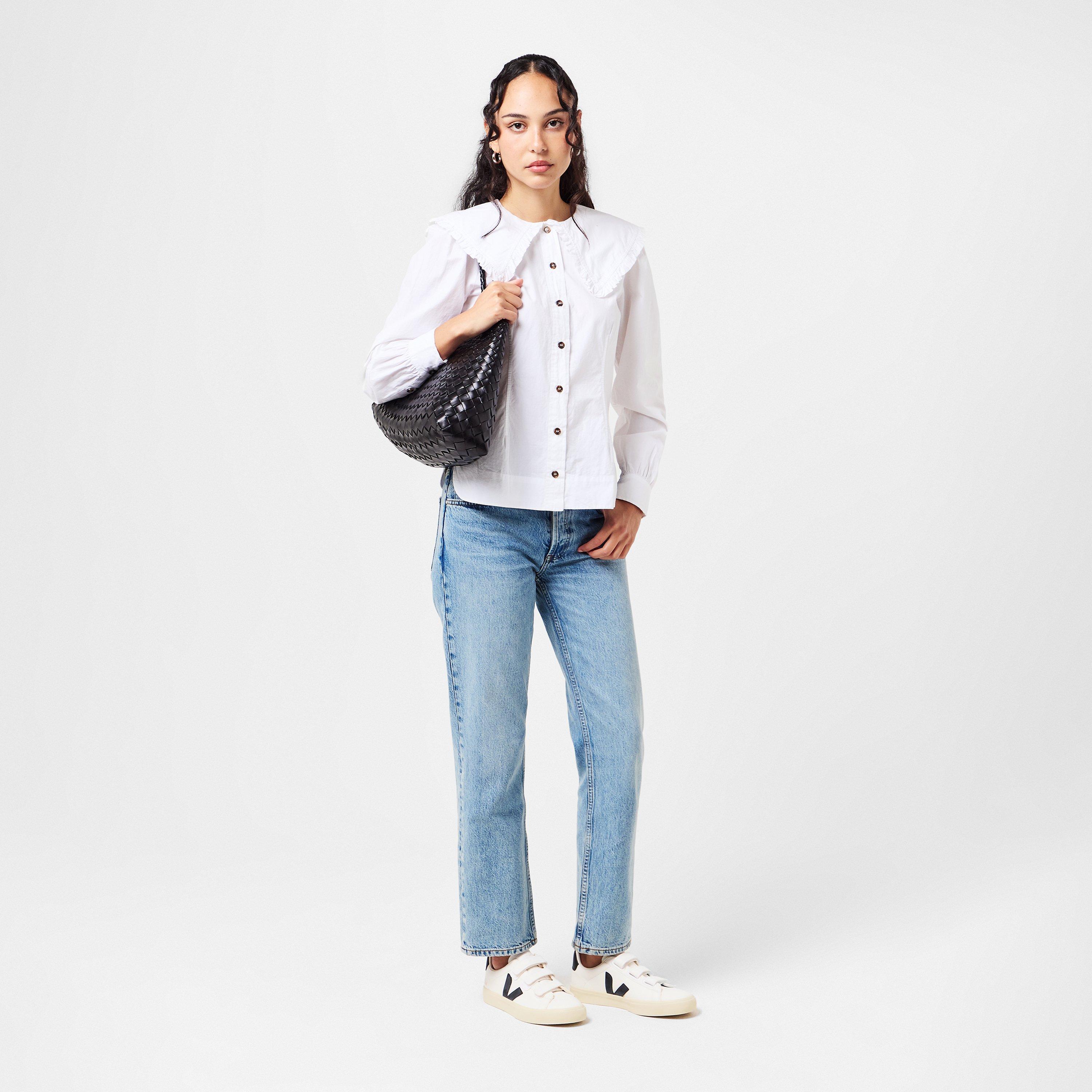 White/Black - Veja - Women's Recife Leather Velcro Court Trainers - 6