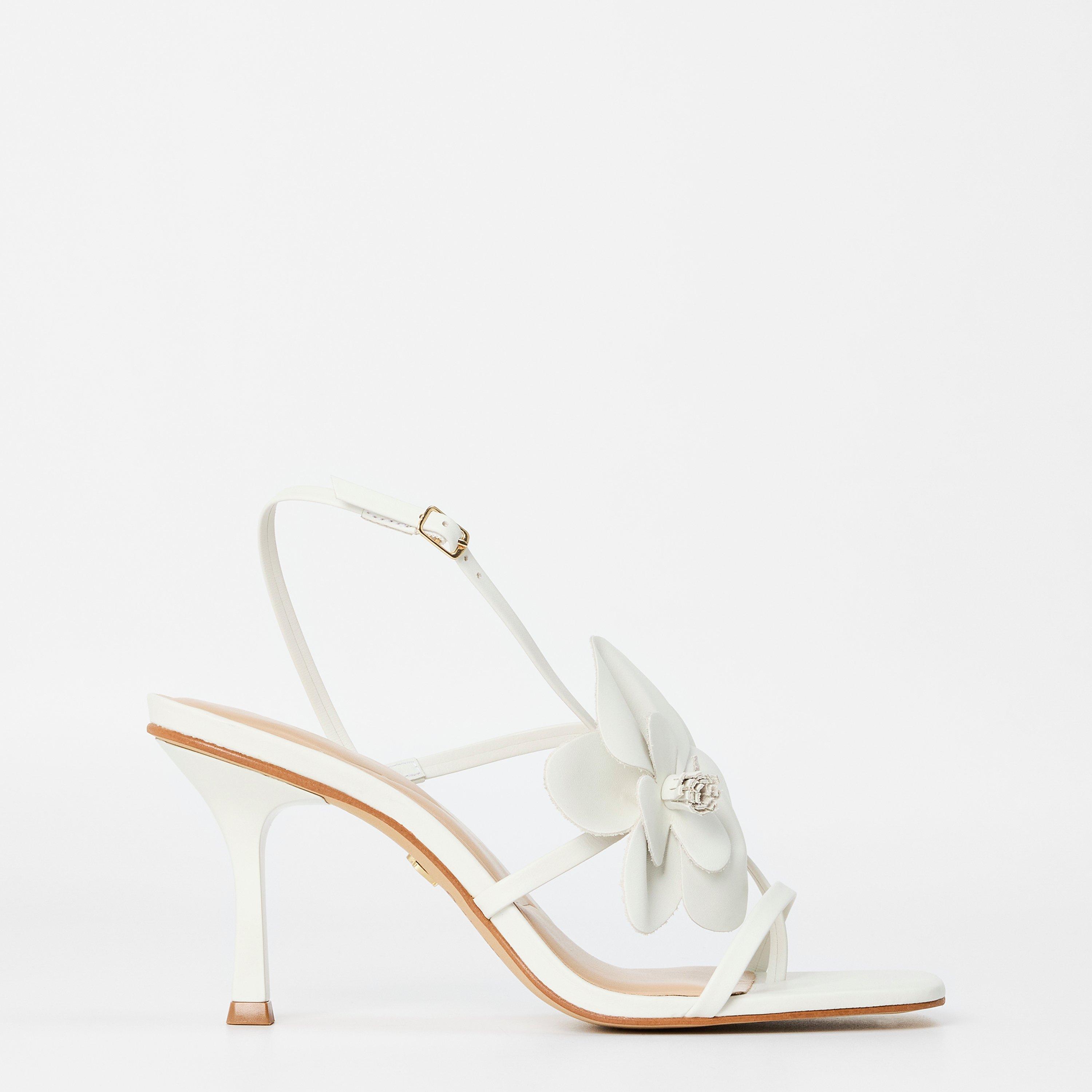White - Aldo - Women's Sandflower Heeled Sandals - 1