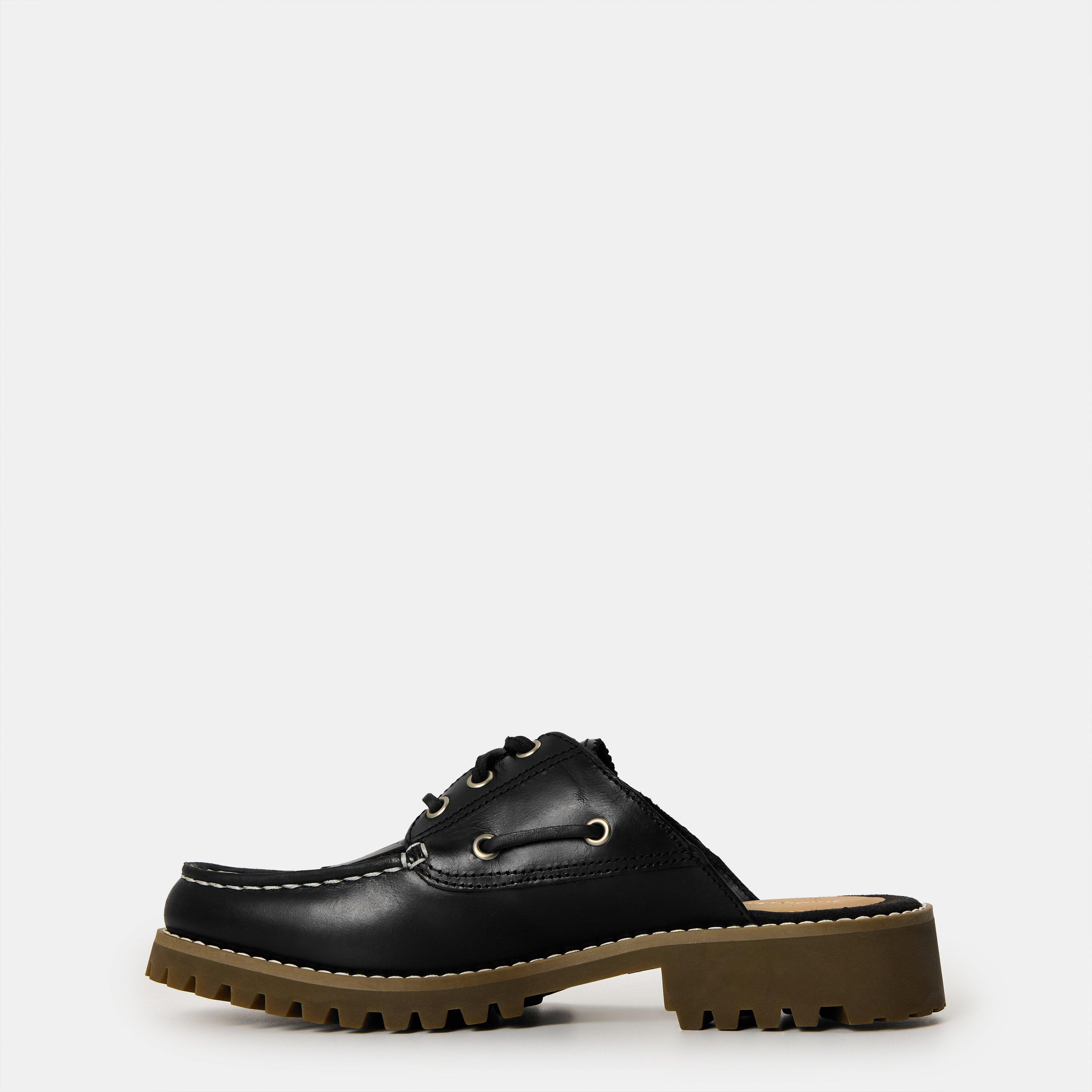 T M  Timberland Women's Noreen Black Full Grain Flat Mules | Sports Direct