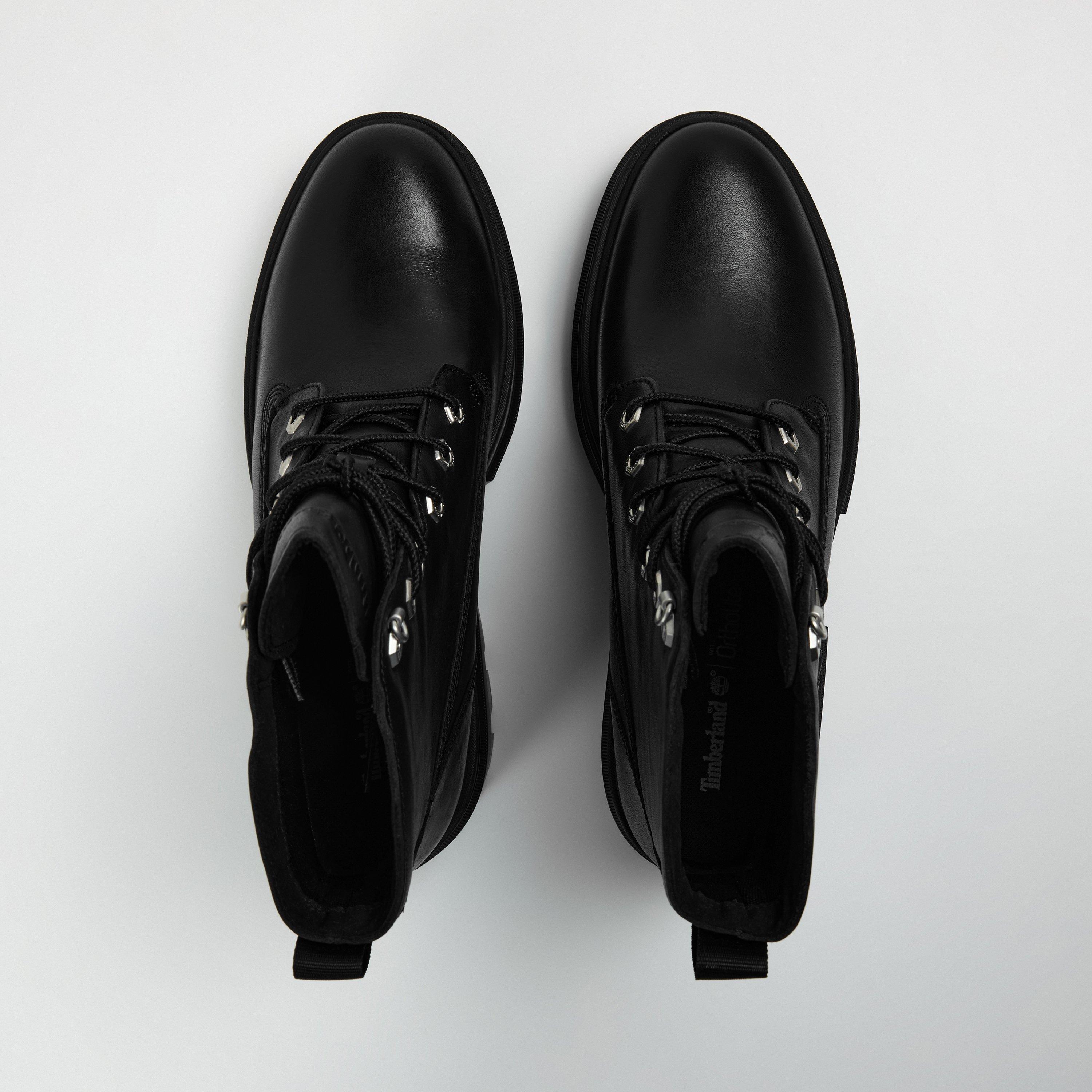 Full Grain - Timberland - Timberland Everleigh Mid Lace Up Boot Jet Blac Rugged Boots Womens - 5