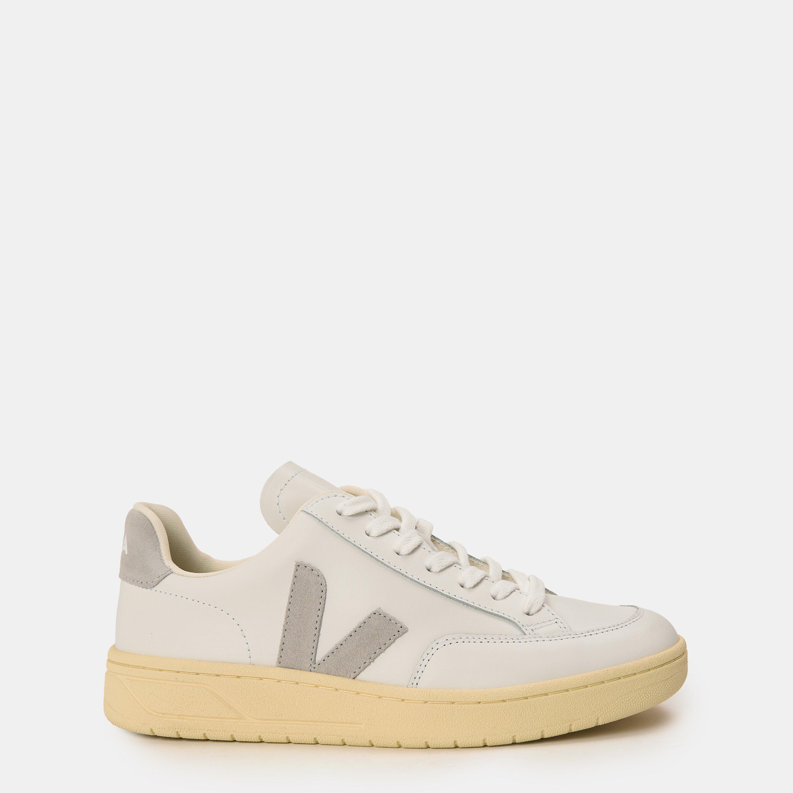 Veja Women's V Leather Court Trainers - White/Grey - 7 (40.5)