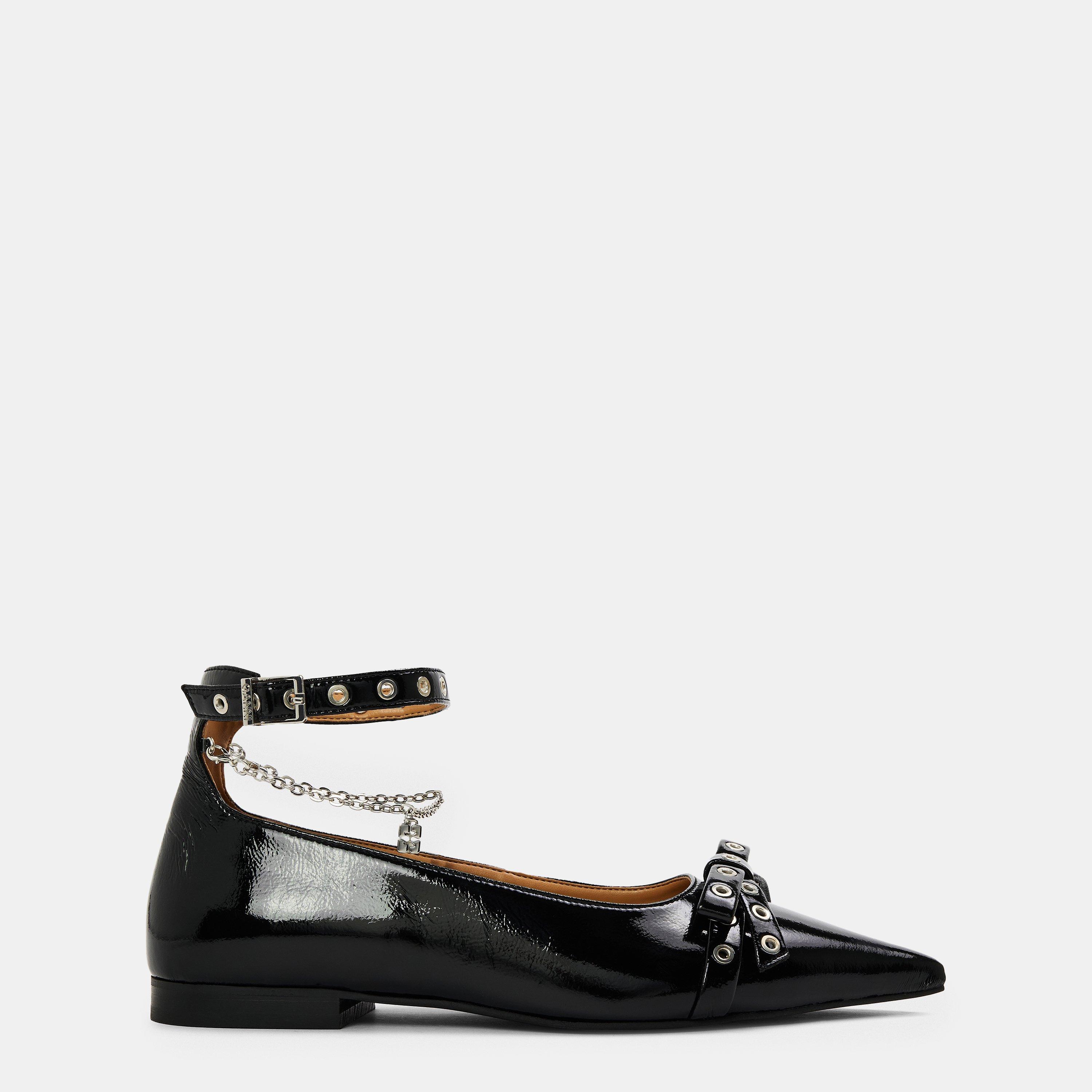 Ganni Women's Ballet Pumps - Black - Size 4 (37)