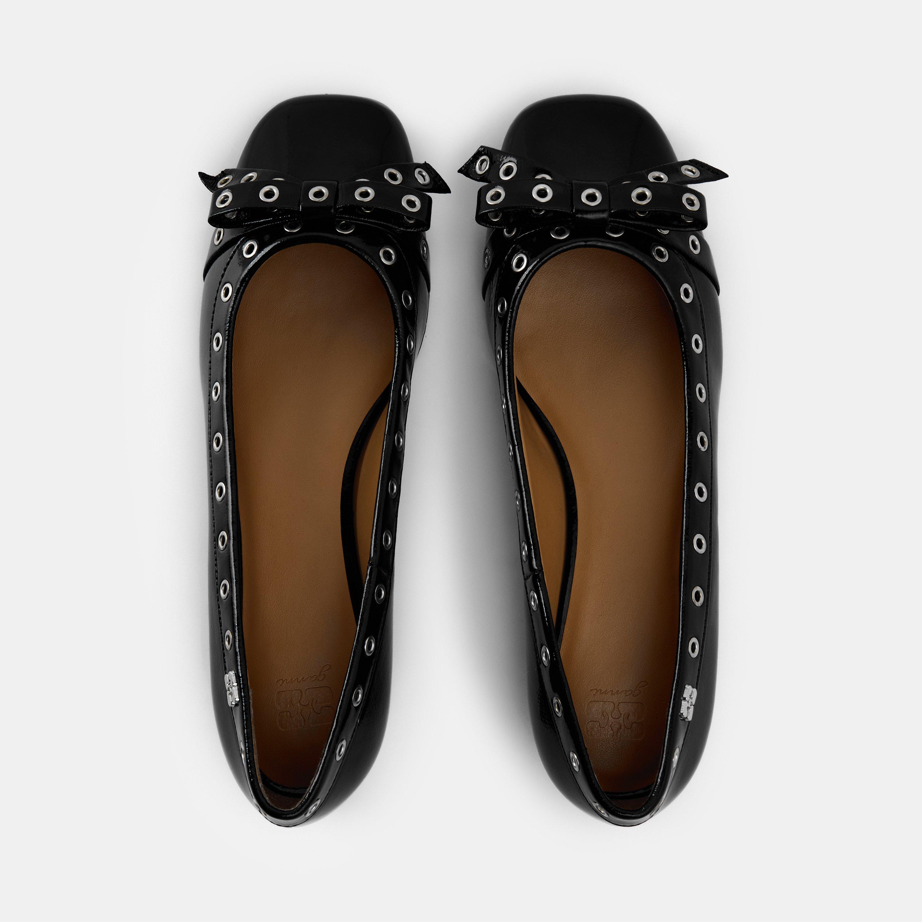 Black - Ganni - Ganni Bow Ballet Flt Ld99 - 5