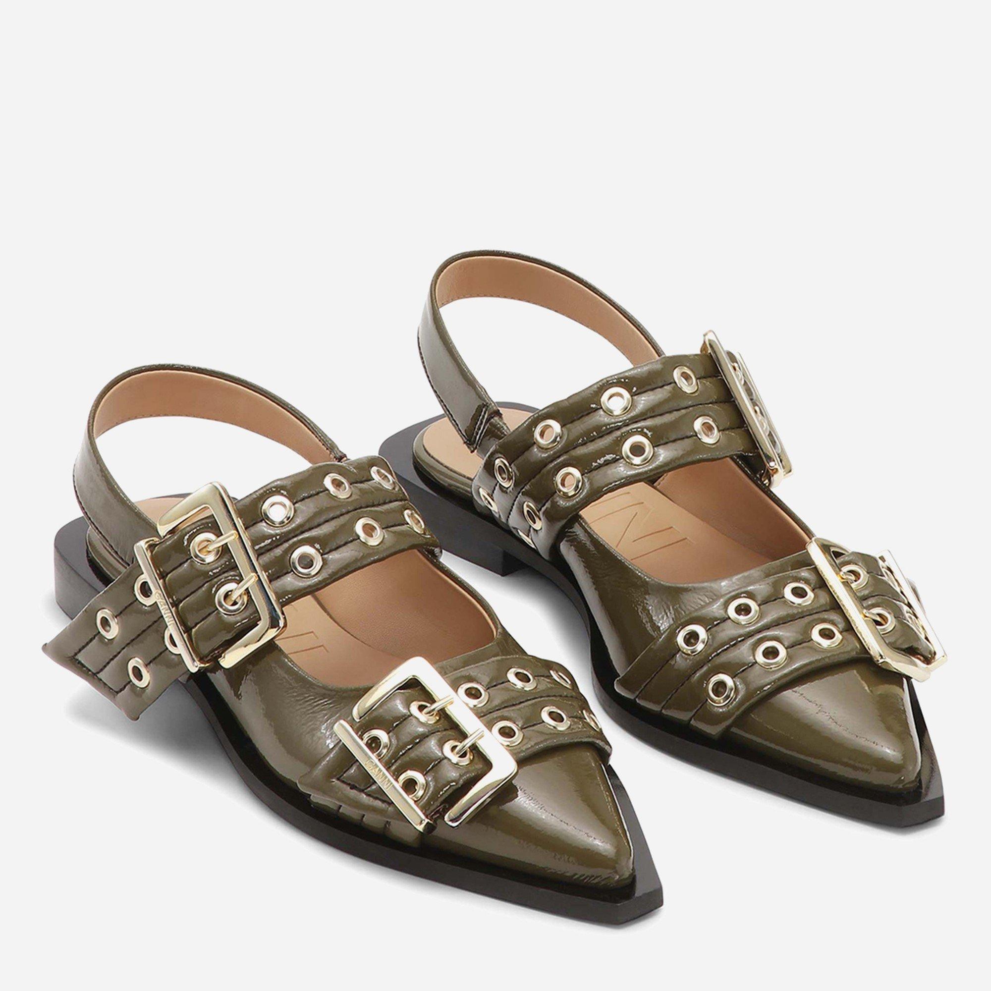 Military Olive - Ganni - Ganni Bkl Ballet Flt Ld99 - 2