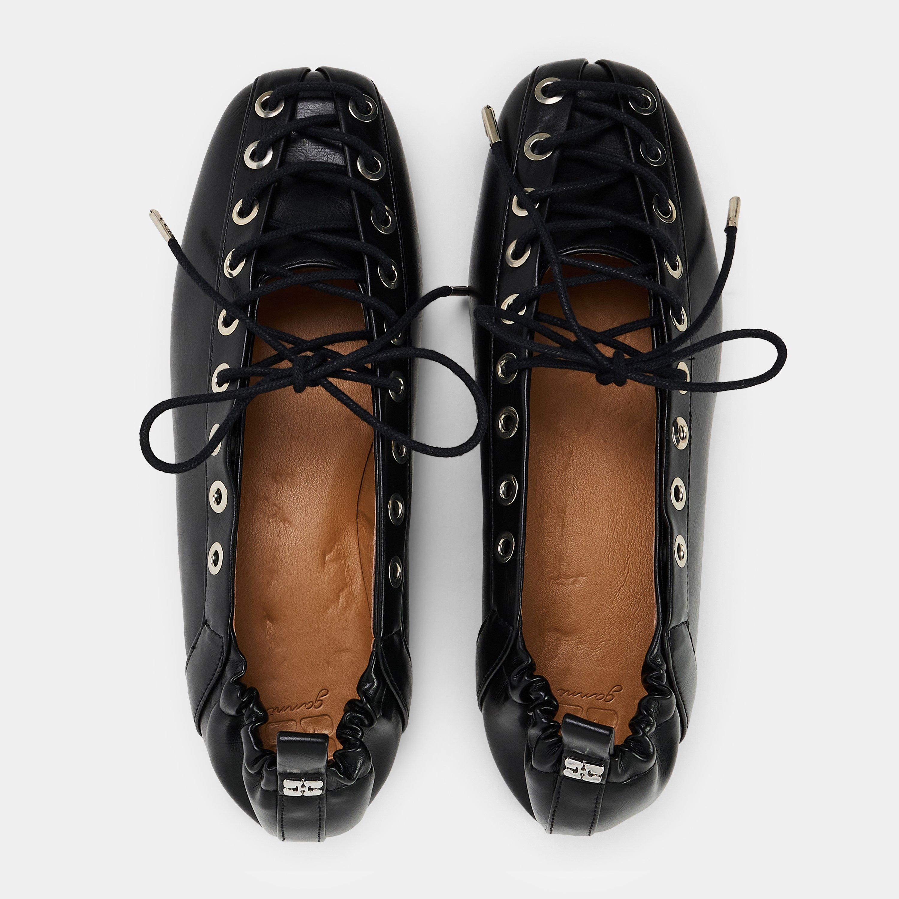 Black - Ganni - Ganni Lce Ballet Flt Ld99 - 4
