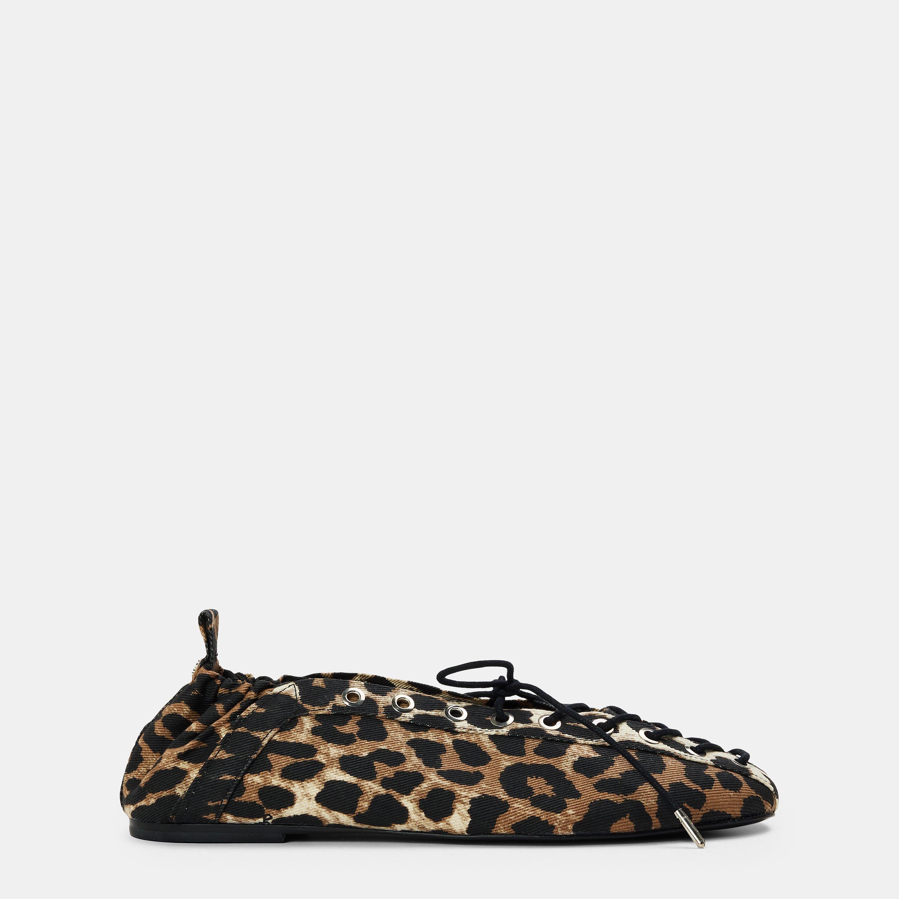 Ganni Women's Ballet Pumps - Leopard - Size 3 (36)