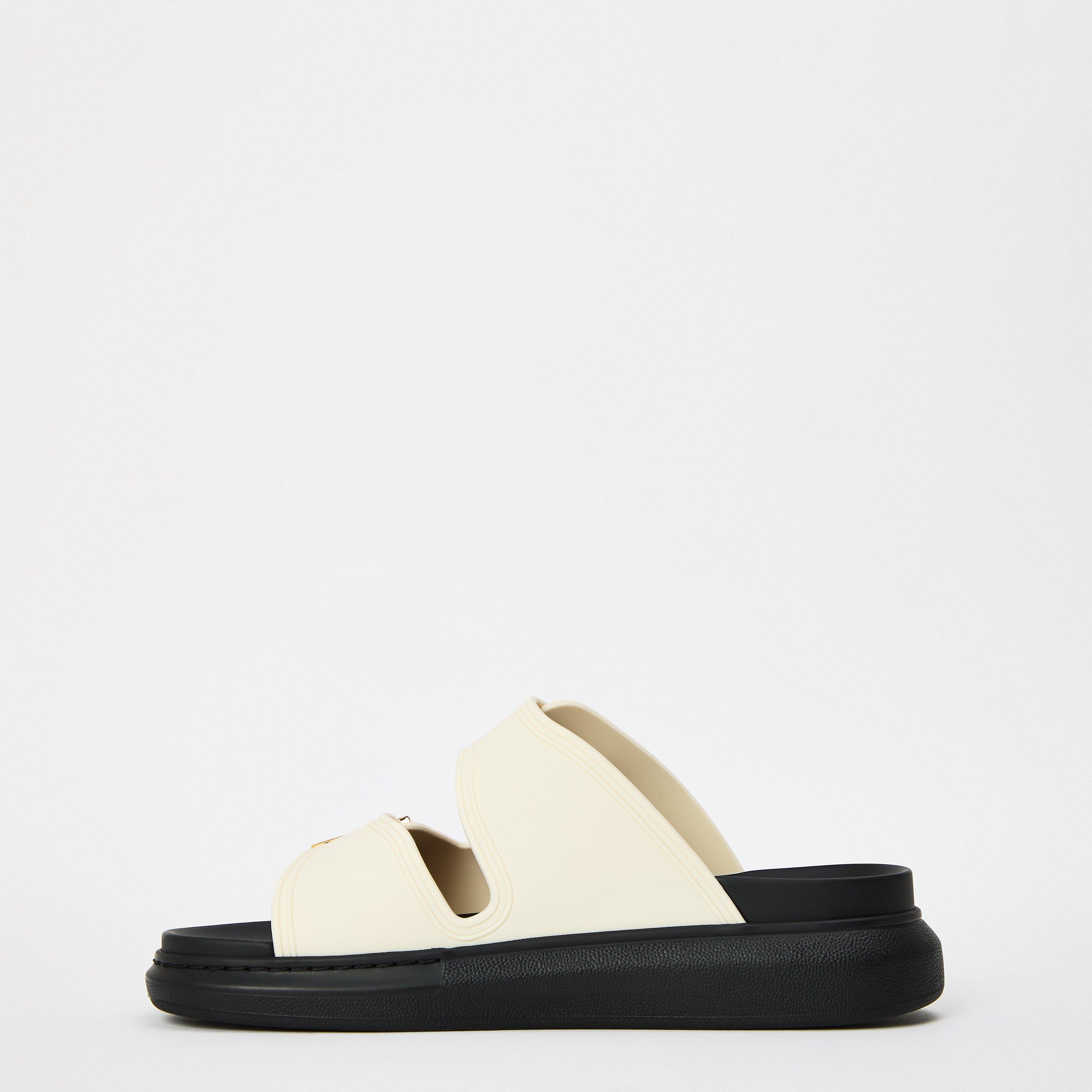 Snow/Black - Alexander McQueen - Hybrid Rubber Sliders - 2
