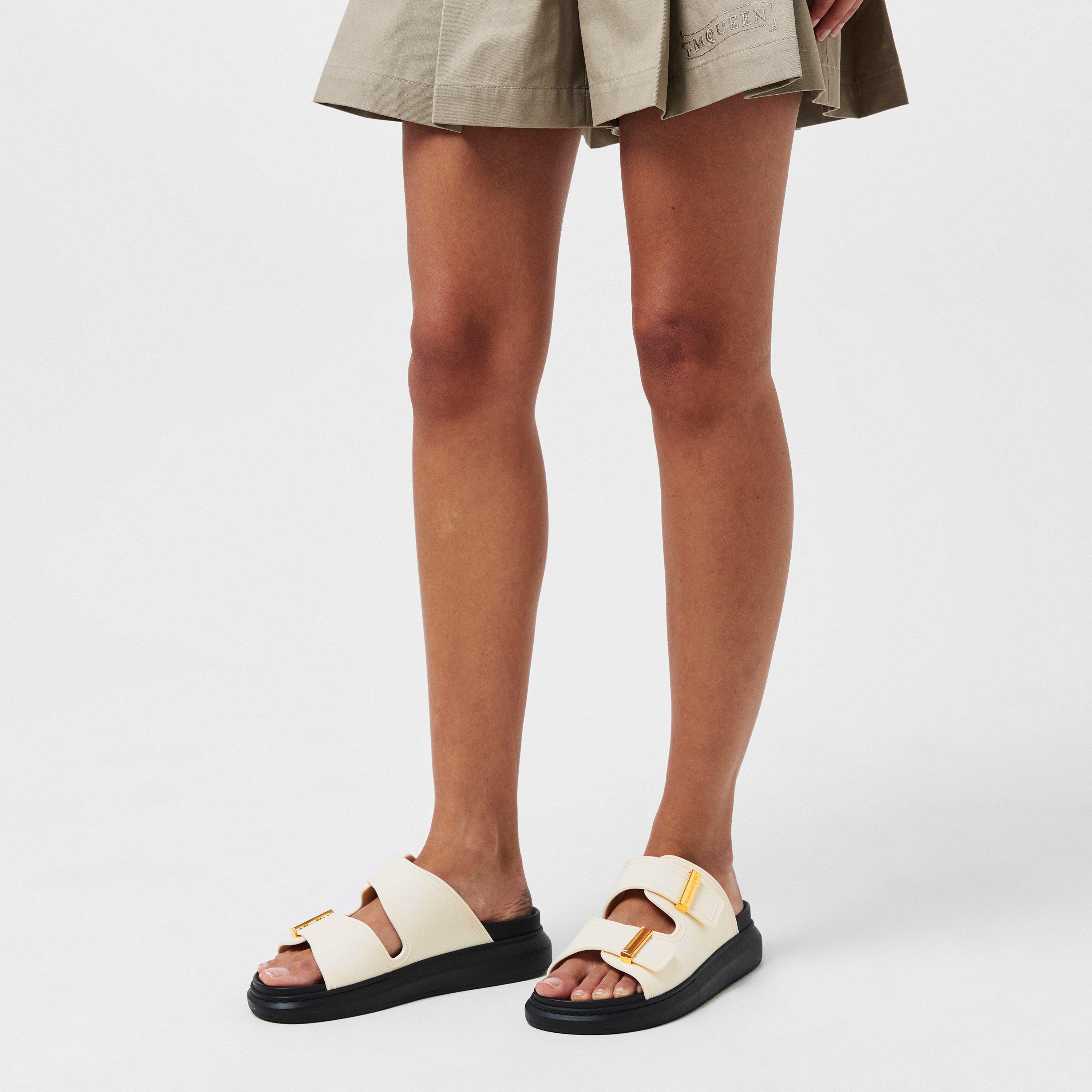 Snow/Black - Alexander McQueen - Hybrid Rubber Sliders - 3