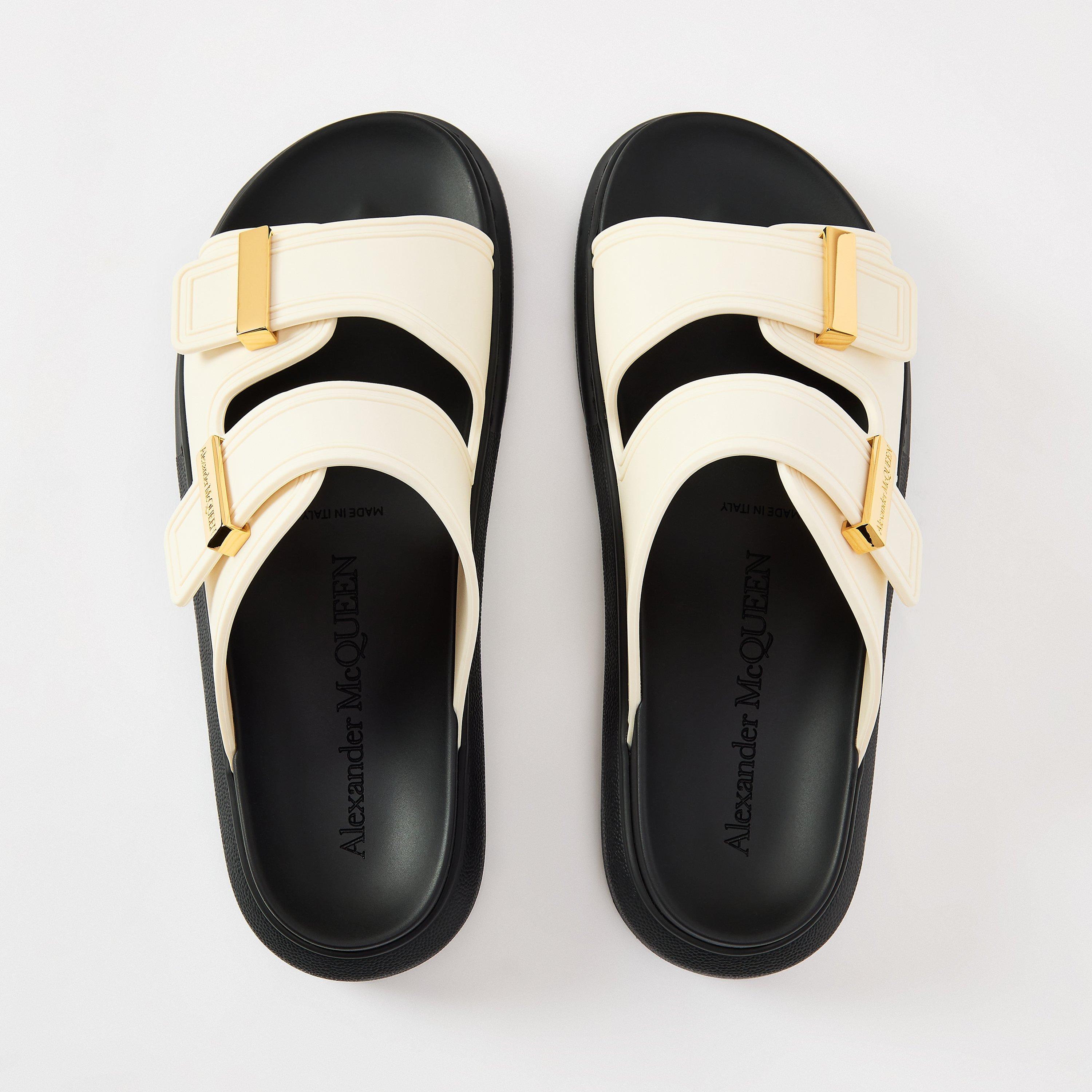 Snow/Black - Alexander McQueen - Hybrid Rubber Sliders - 5