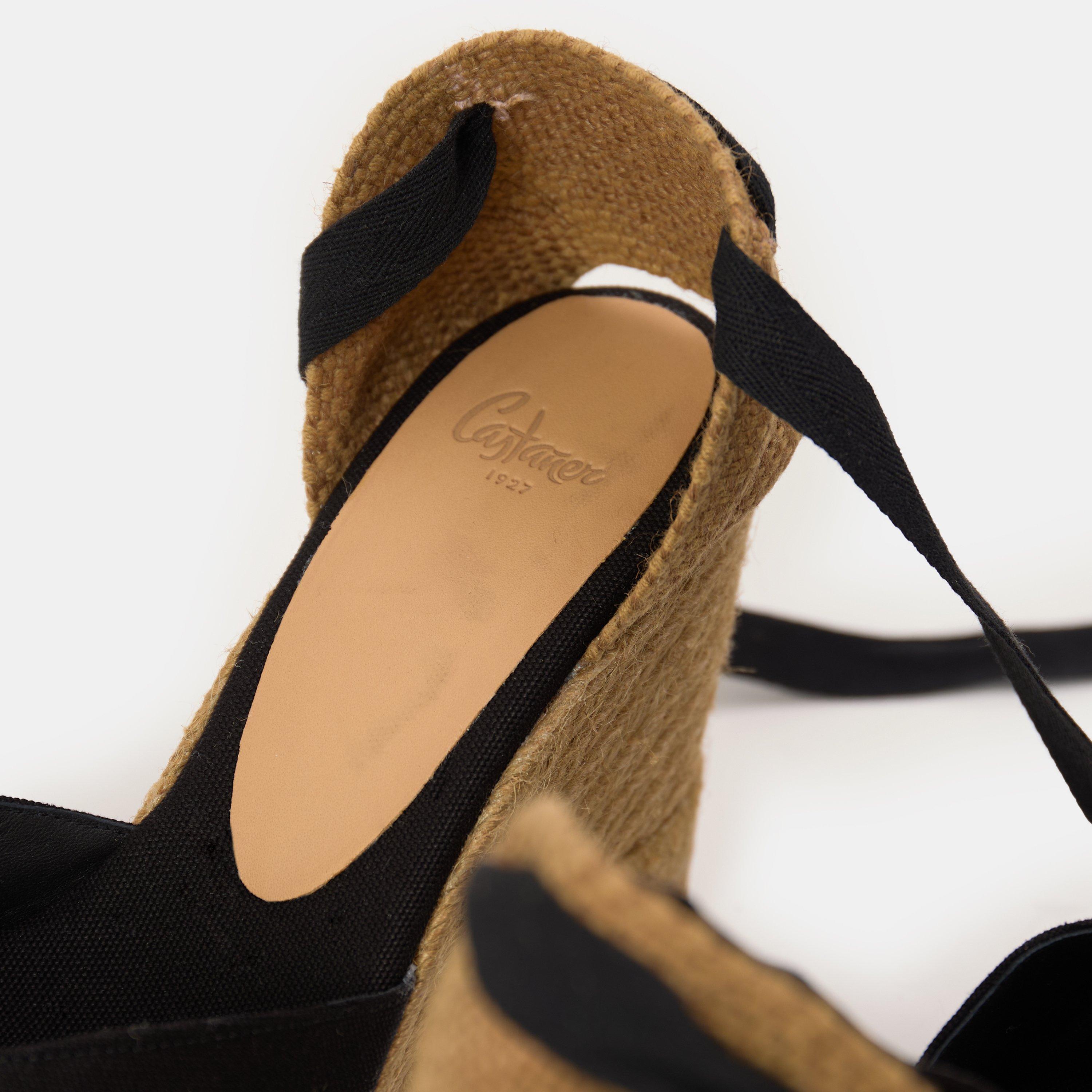 Black - Castaner - Women's Chiara Wedge Heeled Sandals - 3