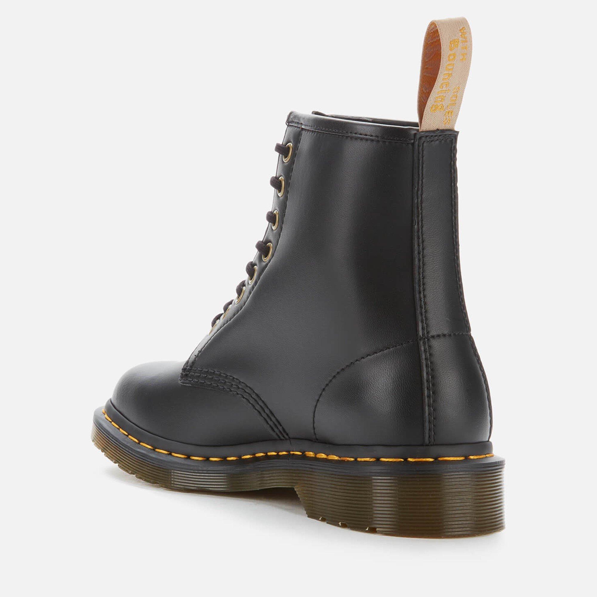 Black - Dr Martens - Unisex Vegan Water Resistant Synthetic Leather Lace Up Flat Ankle Boots - 3