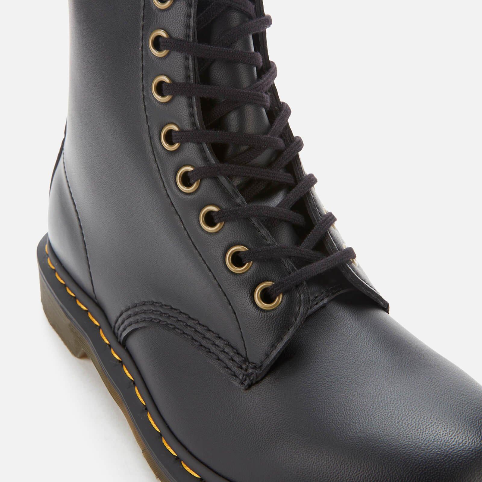 Black - Dr Martens - Unisex Vegan Water Resistant Synthetic Leather Lace Up Flat Ankle Boots - 4
