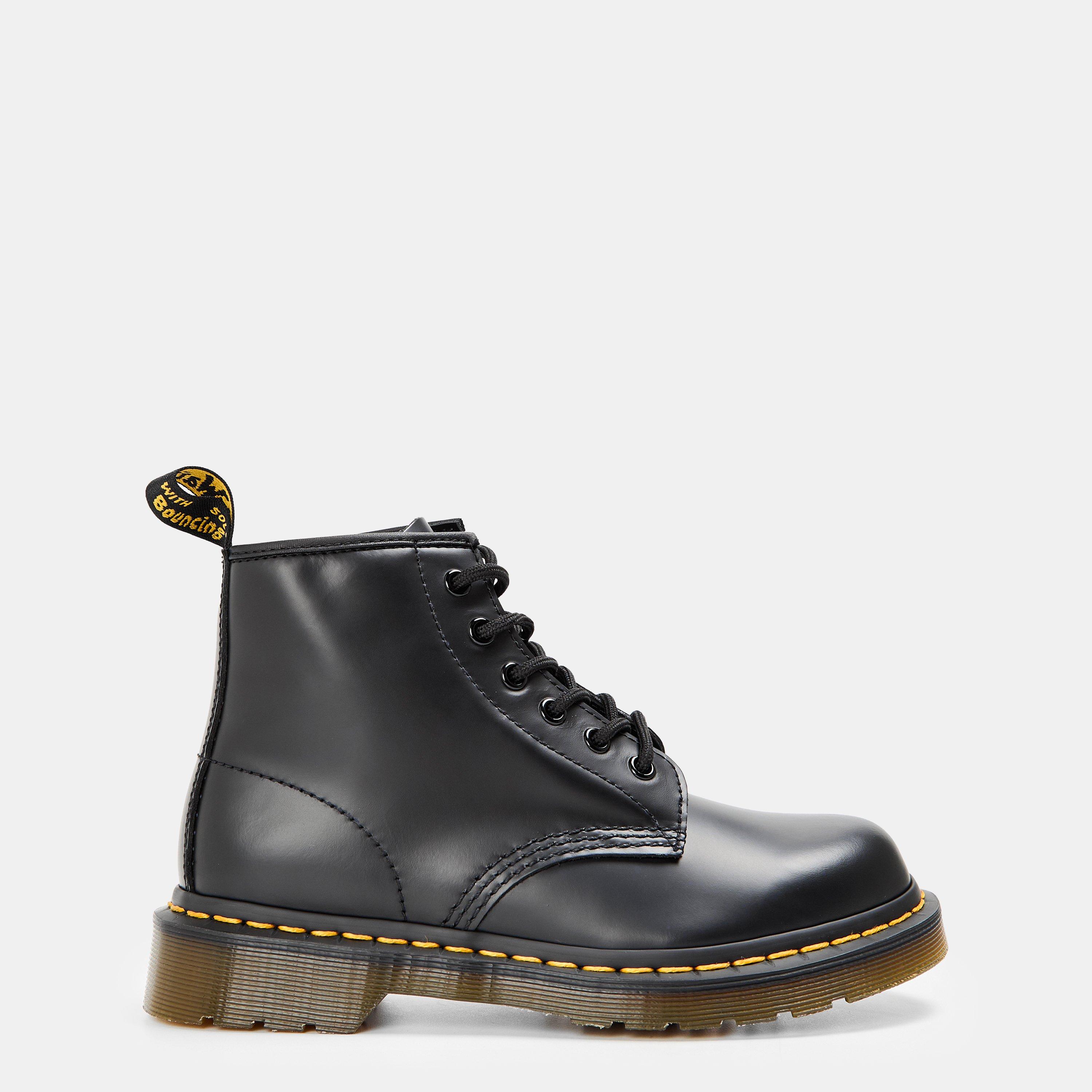 Black - Dr Martens - 101 Smooth Leather Ankle Boots - 1