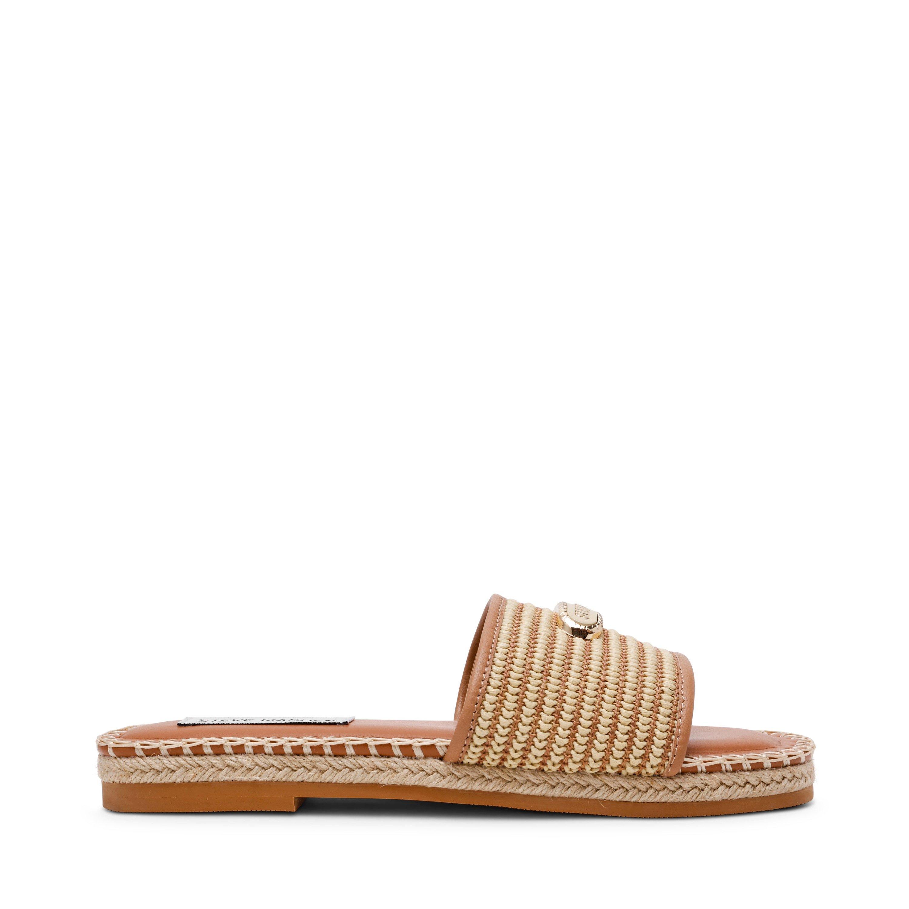 Steve Madden Women's Flat Sandals - Nat Raffia - 6 (39)