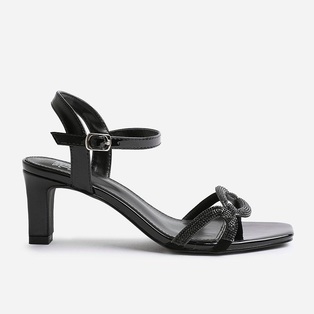 Black - Wheres That From - Women's Block Court Shoes - 1
