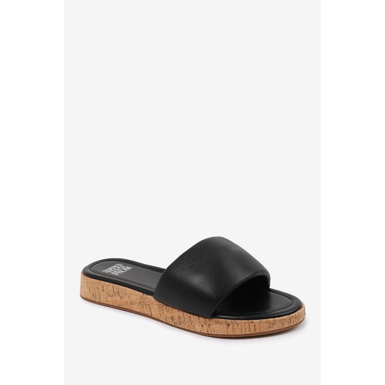 BlackPU - Wheres That From - Women's Where's Sliders Flat Sandals - 1