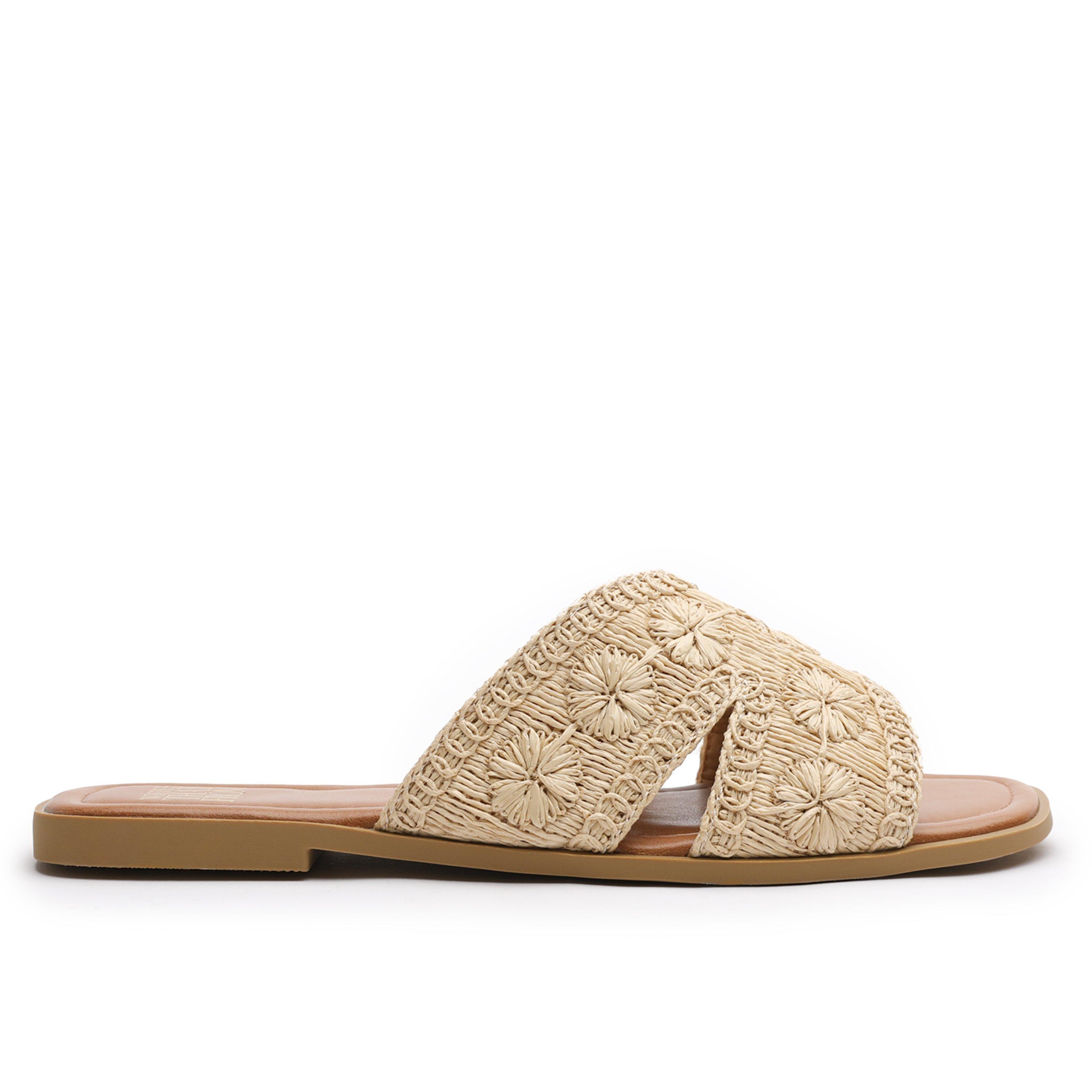 BeigeRaffia - Wheres That From - Women's Where's Flat Sandals - 1