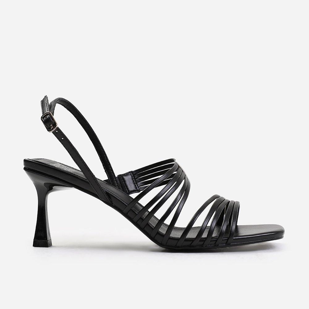 BlackPU - Wheres That From - Women's Block Court Shoes - 1