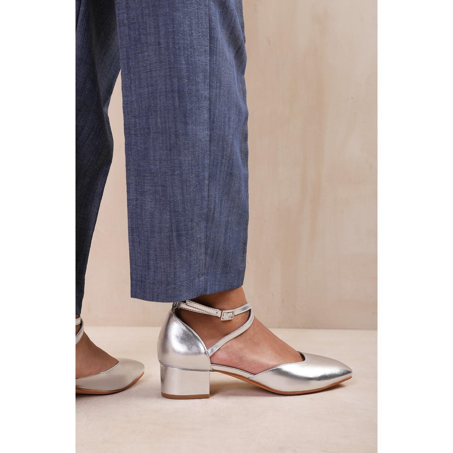 SilverMetallic - Wheres That From - Block Heels Ld99 - 2