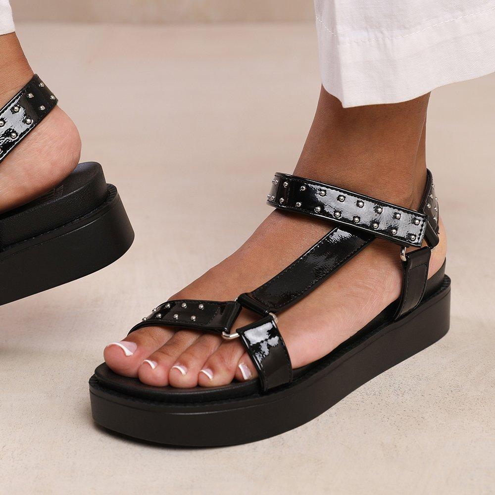 Black - Wheres That From - Strap Sandal Ld99 - 2